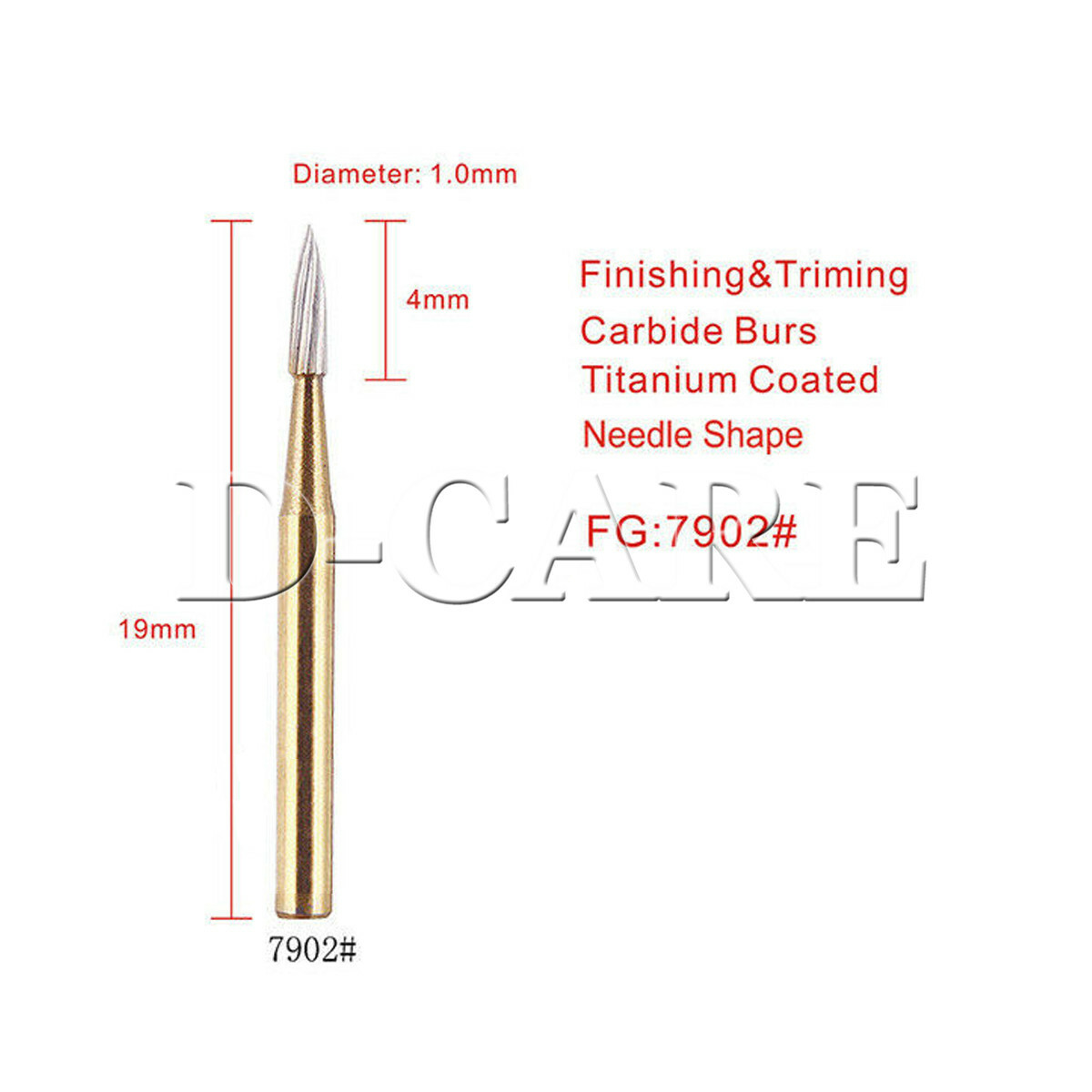 Dental Trimming & Finishing Carbide Burs DrillGold 7901/7803/7104/7404/7406/7906