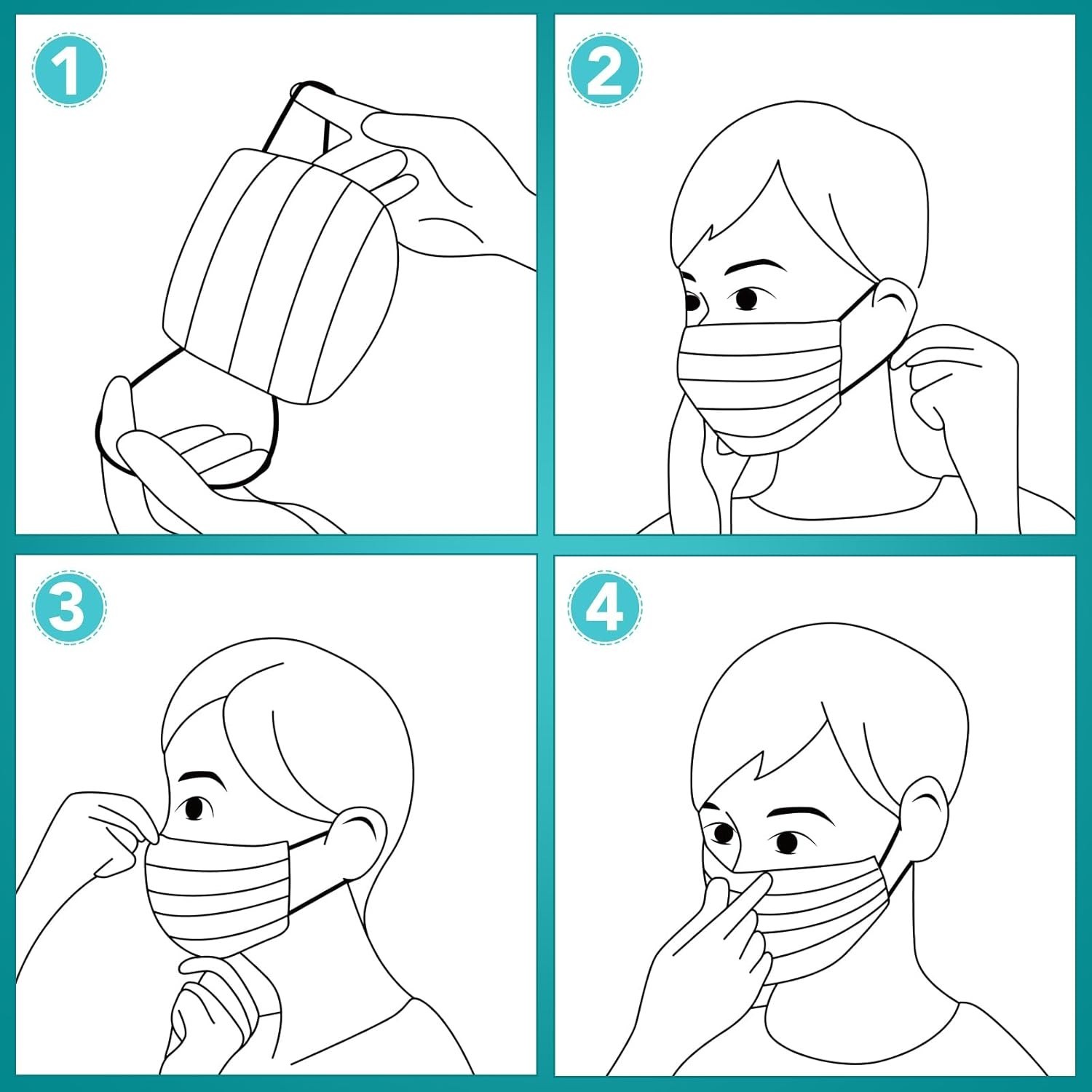 100 PCS Disposable Face Masks, Black Disposable Masks 3 Ply Protection Face Mask