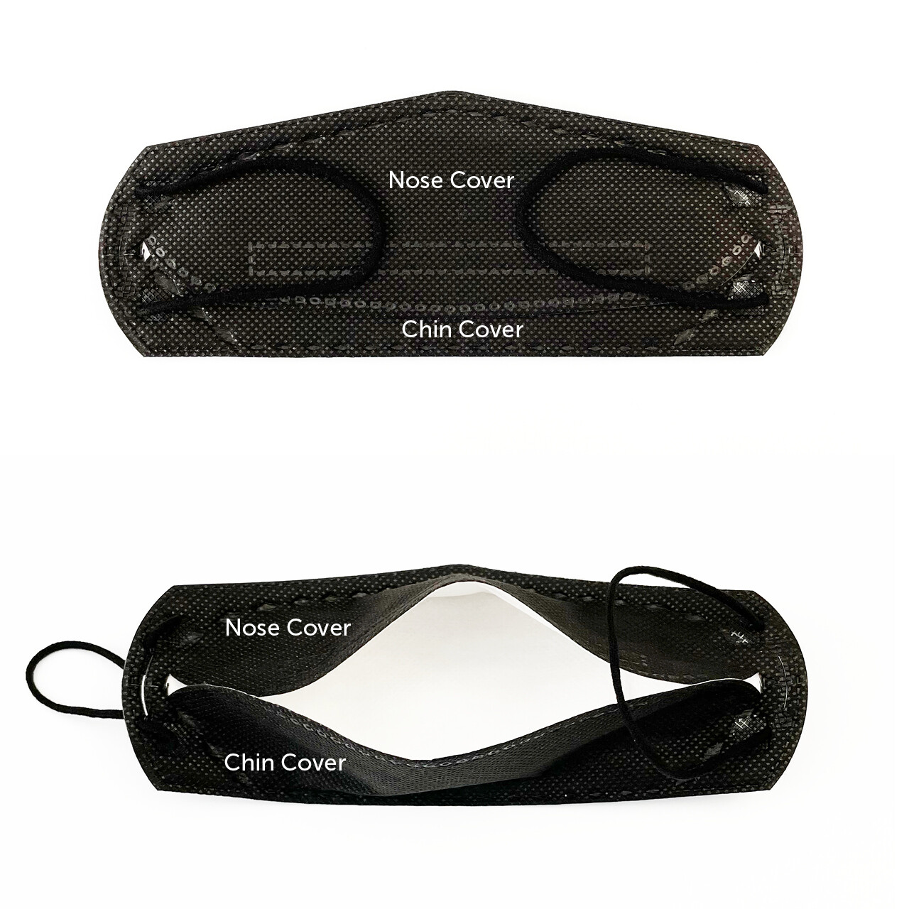 2 PCS KF94 BLACK Protective Face Mask Adult Made in Korea KFDA Approved HMCARE
