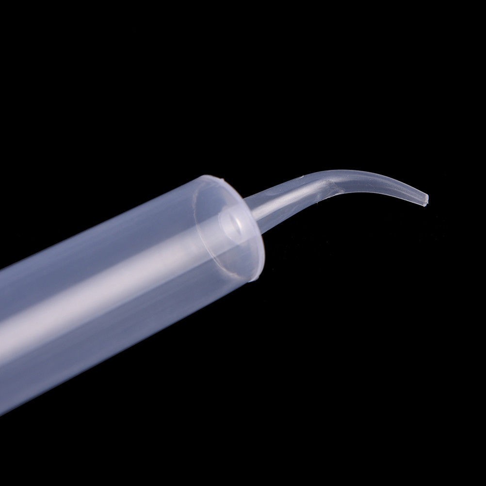 Dental Utility Oral Disposable Irrigation Syringe Long Curved Tips 12ml (12cc)