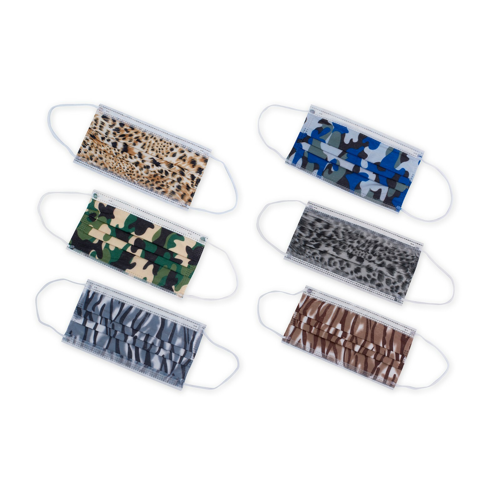 50 PCS Face Mask Non Medical Surgical Disposable 3Ply Earloop Mouth Cover