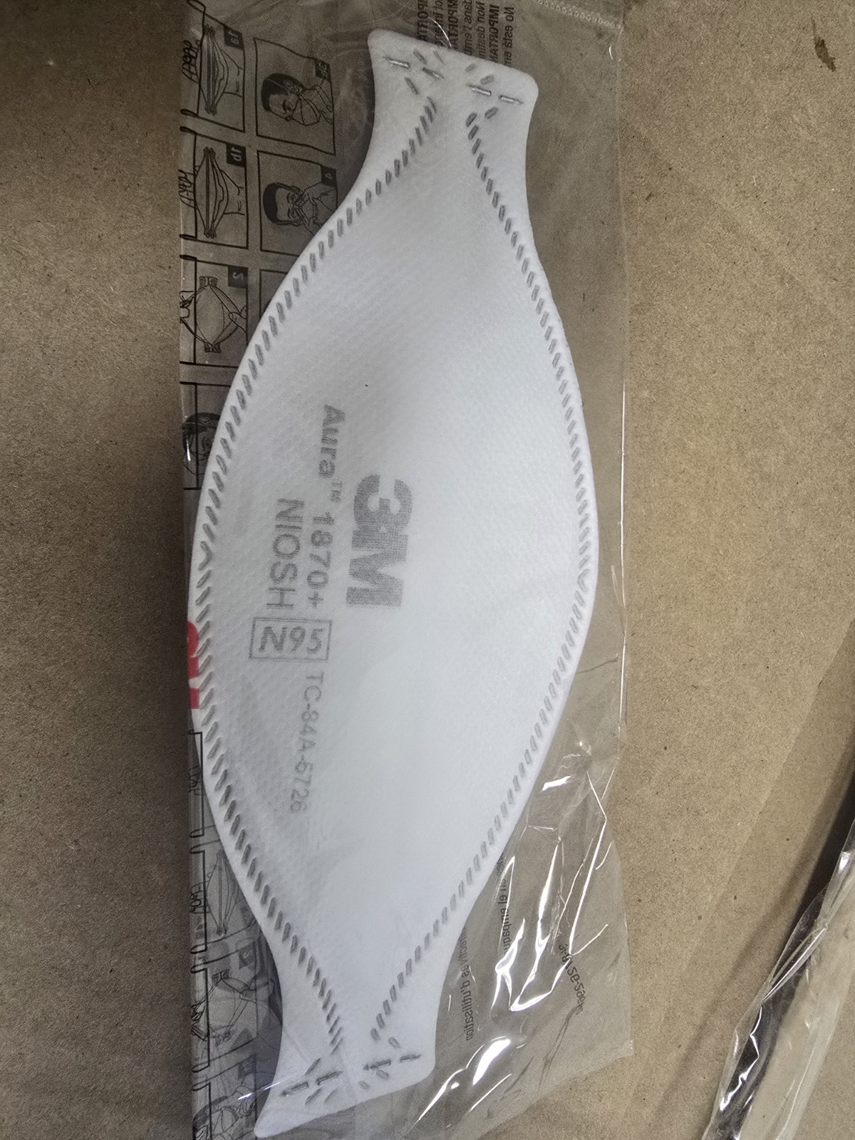 Case of 440 3M Aura 9205+ N95 NIOSH Approved individually sealed Masks