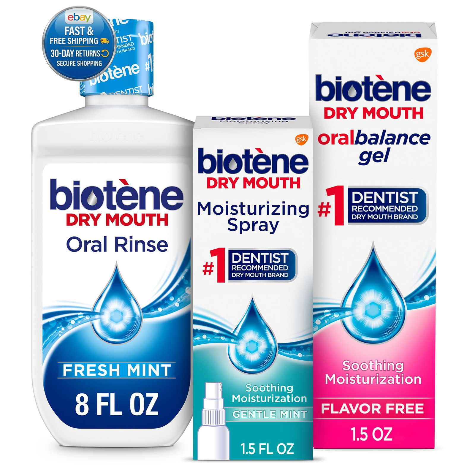 Dry Mouth Spray and Moisturizing Gel, 1 Kit | Dry Mouth Management, Medicare Adv