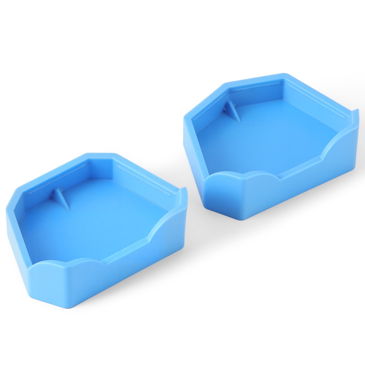 6pcs AZDENT Dental Lab Silicone Rubber Plaster Model Base Former Molds Tray