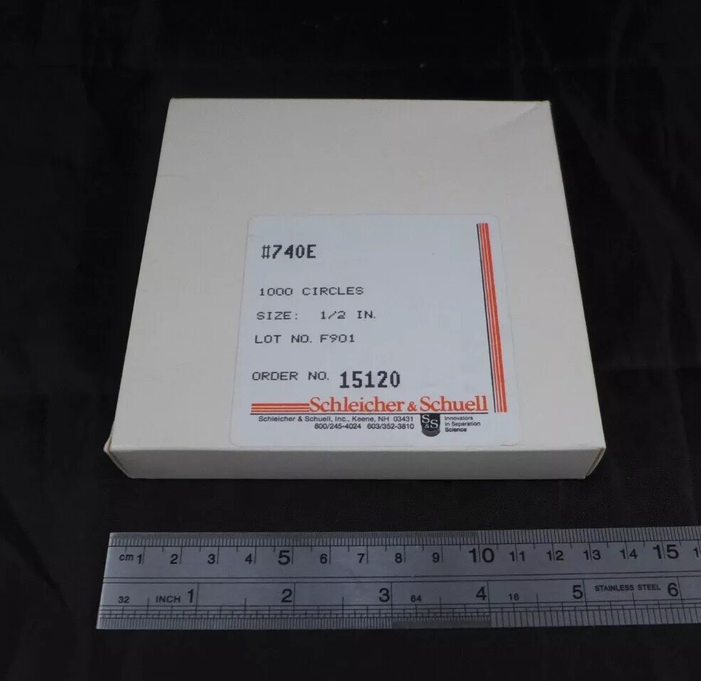 Set of 600 || S&S/WHATMAN 740E Filter Paper Circle 0.5in #10328170 (S&S 15120)