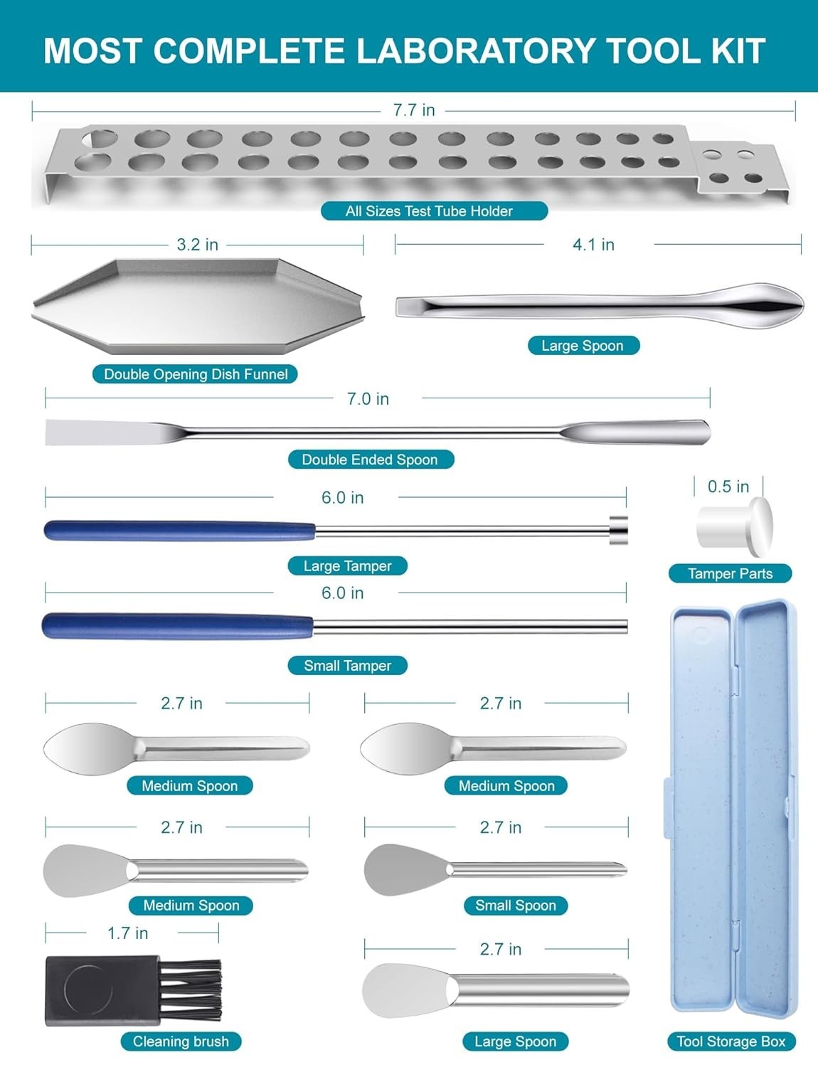 Filling Tools kit – Home & Labs Supplies with Empty Funnel Tray and Spoon Sco…