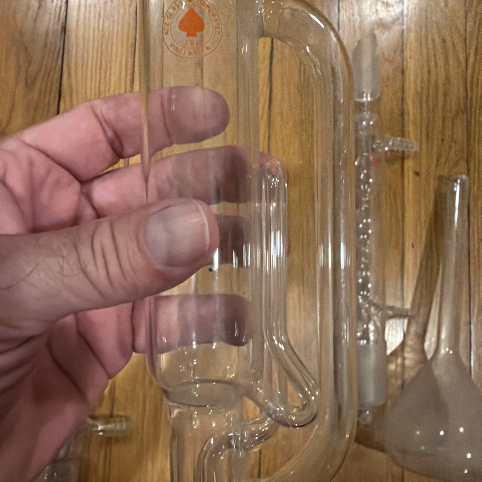 Ace Glass Distillation Extractor Glass Condenser Set 34/45 Laboratory Used