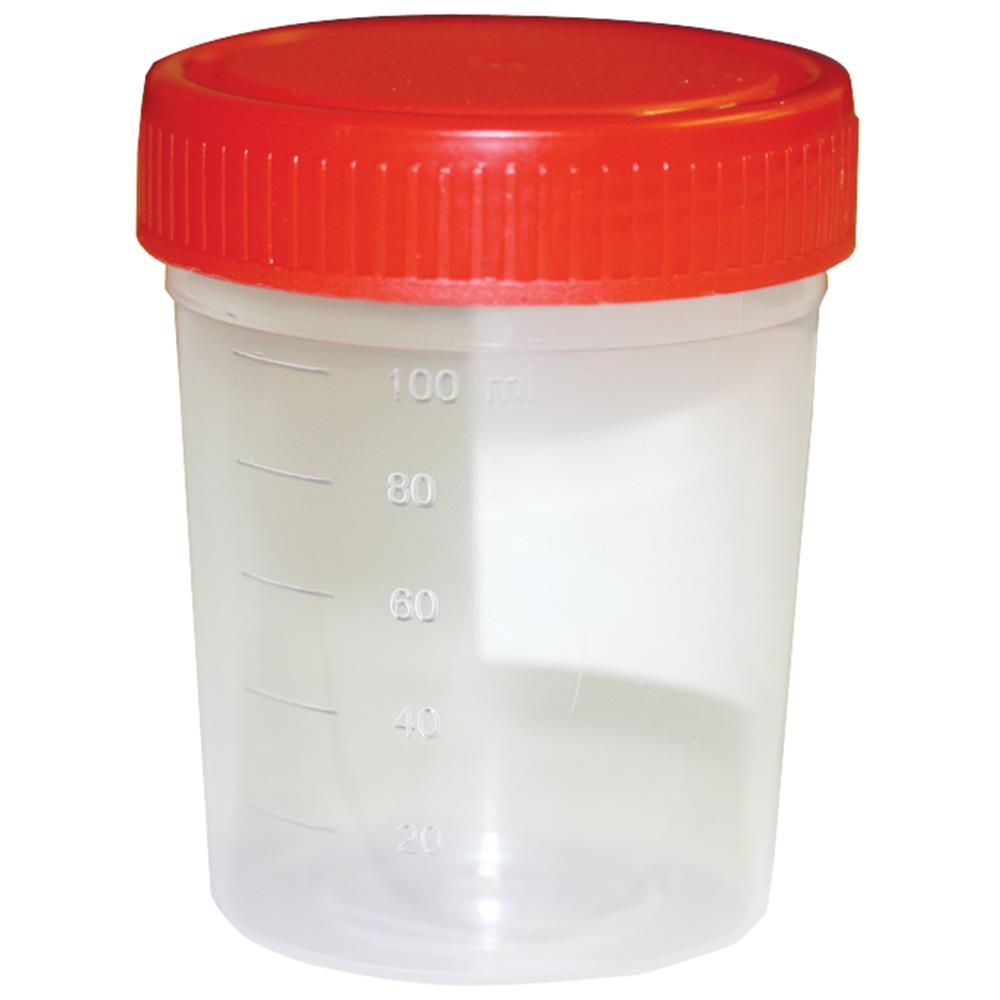 (5) Specimen Cups Urine Collection 120 mL – 4oz W/ LID +ID Area