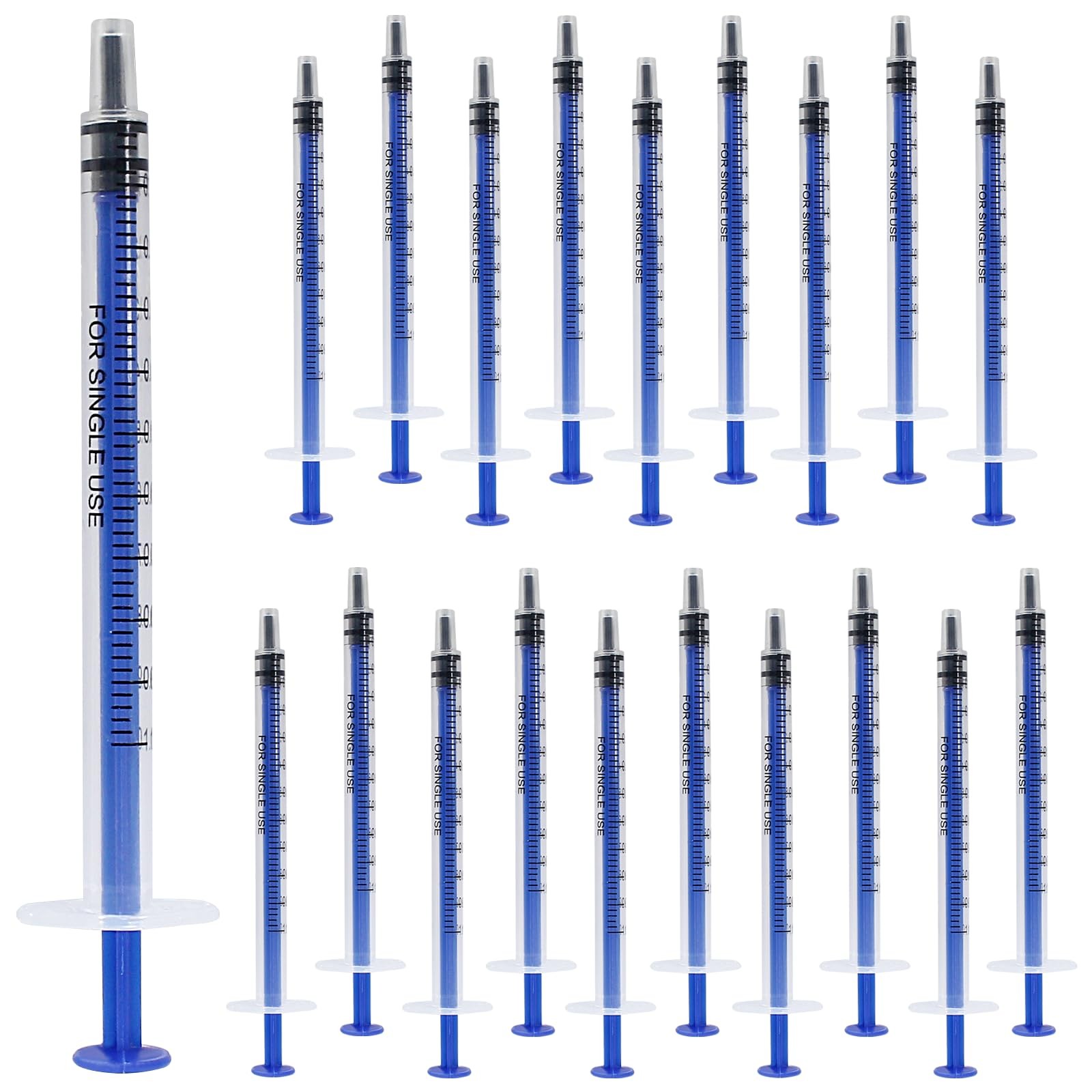 Waziaqoc 20Pcs 1ml/cc Plastic Syringe, No Needle
