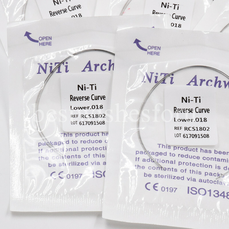 Dental Ortho Archwires Reverse Curve Niti Round Wires With Constant Elasticit