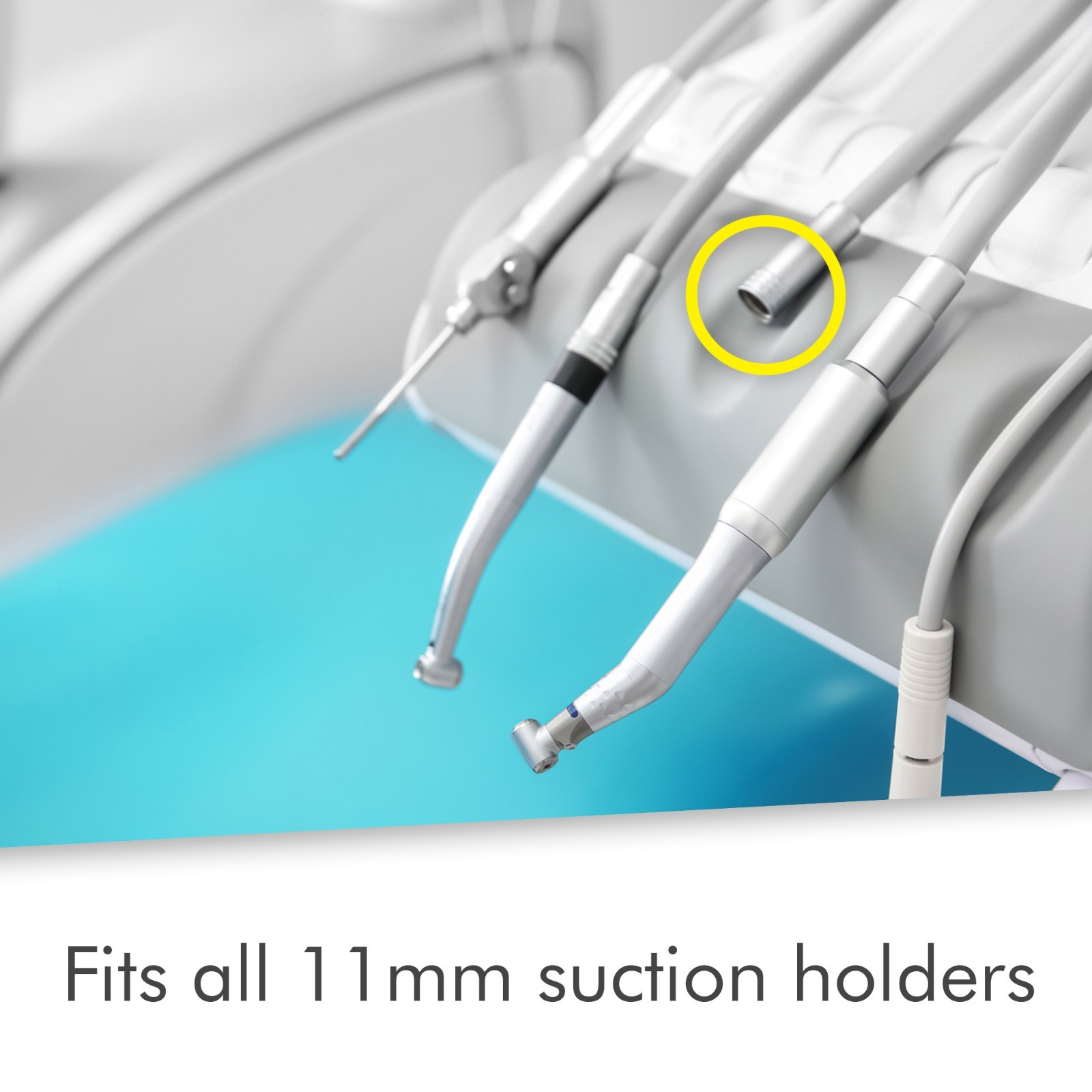 100 (1 Bag) HVE High Volume Evacuation Suction Dental Tips, Vented (White)