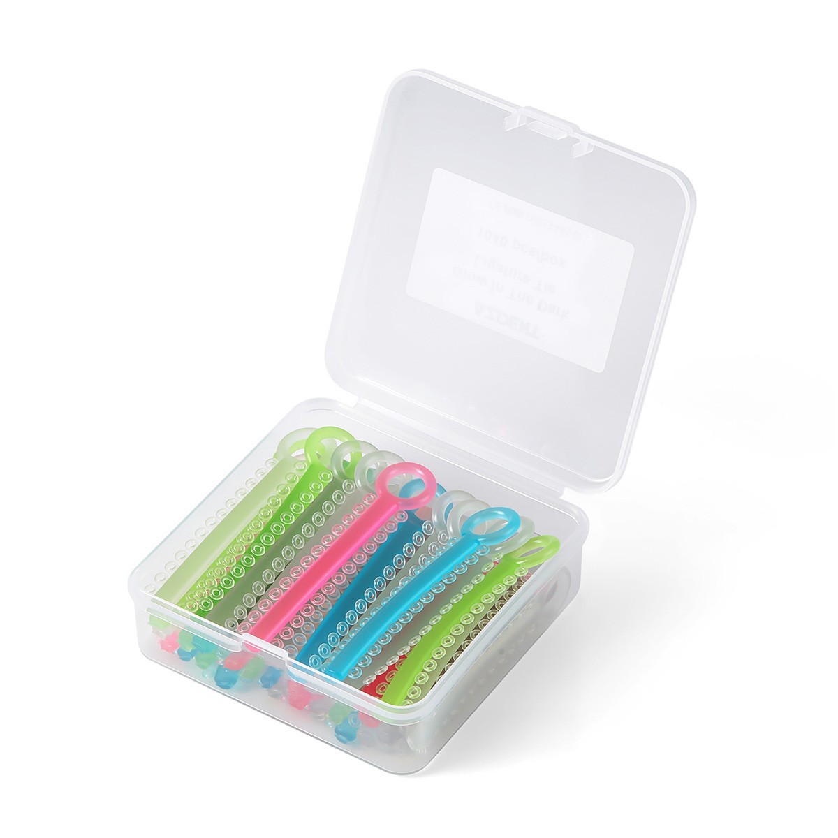 1040pcs/box Dental Orthodontic Ligature Ties Elastic Rubber Bands Dark Light Mix