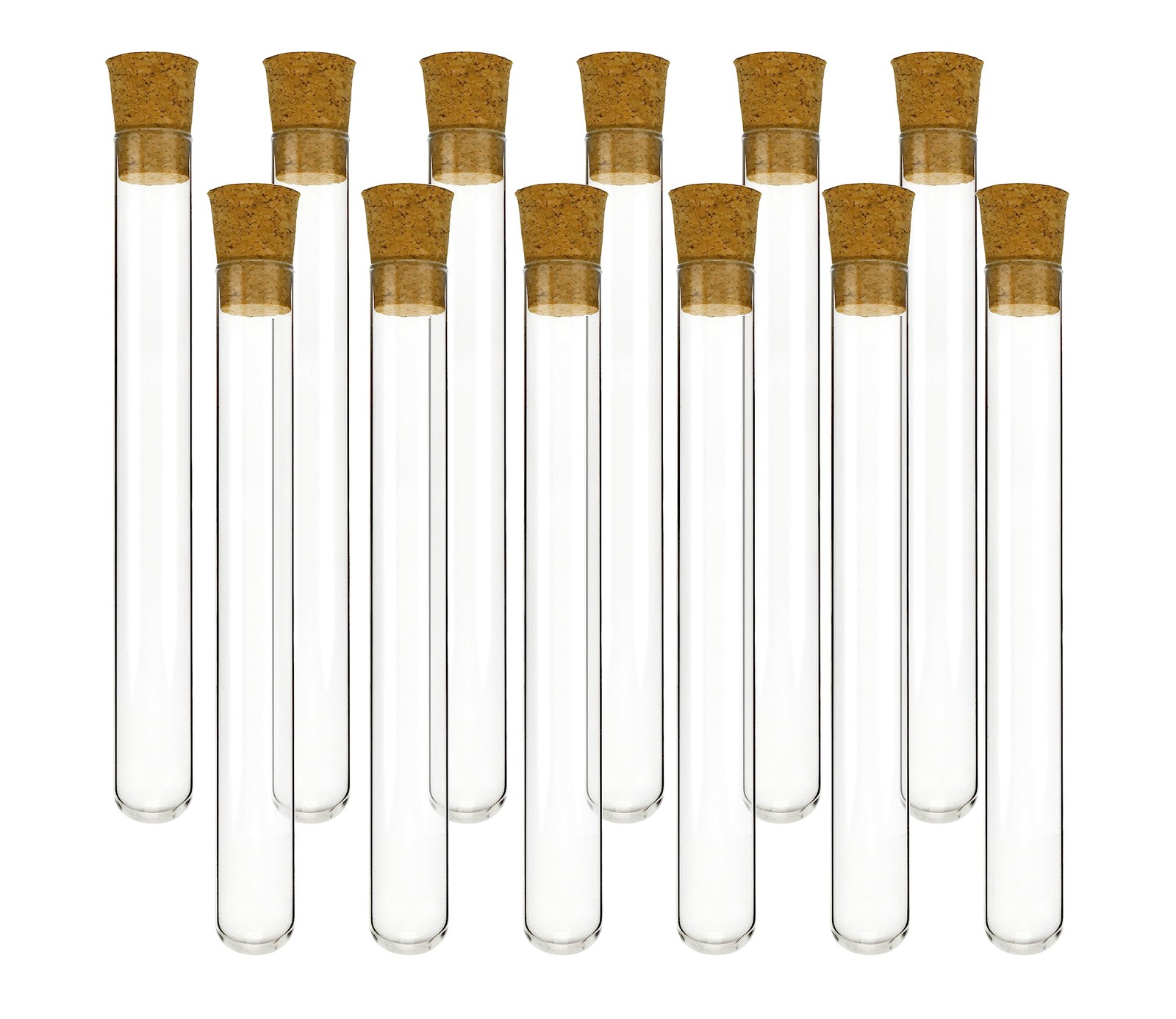 EISCO 12pc 25mL Glass Test Tubes with Cork Stoppers, 18x150mm – Industrial…