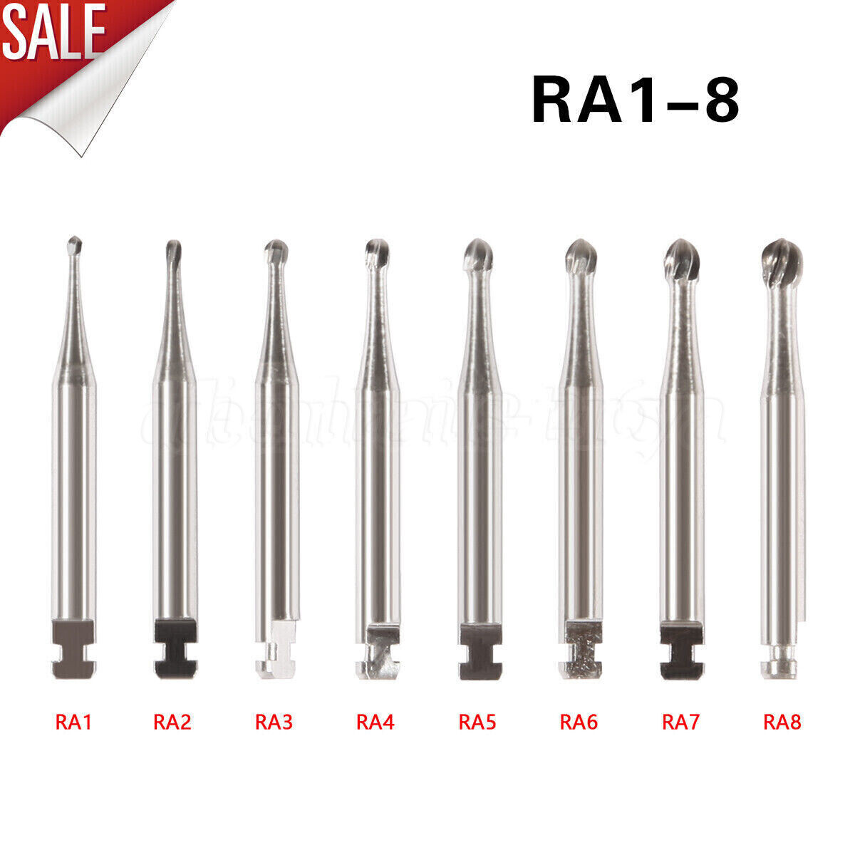 Round Carbide Burs for Slow Speed Latch RA (Choose Your Size / Qty) 22.5mm