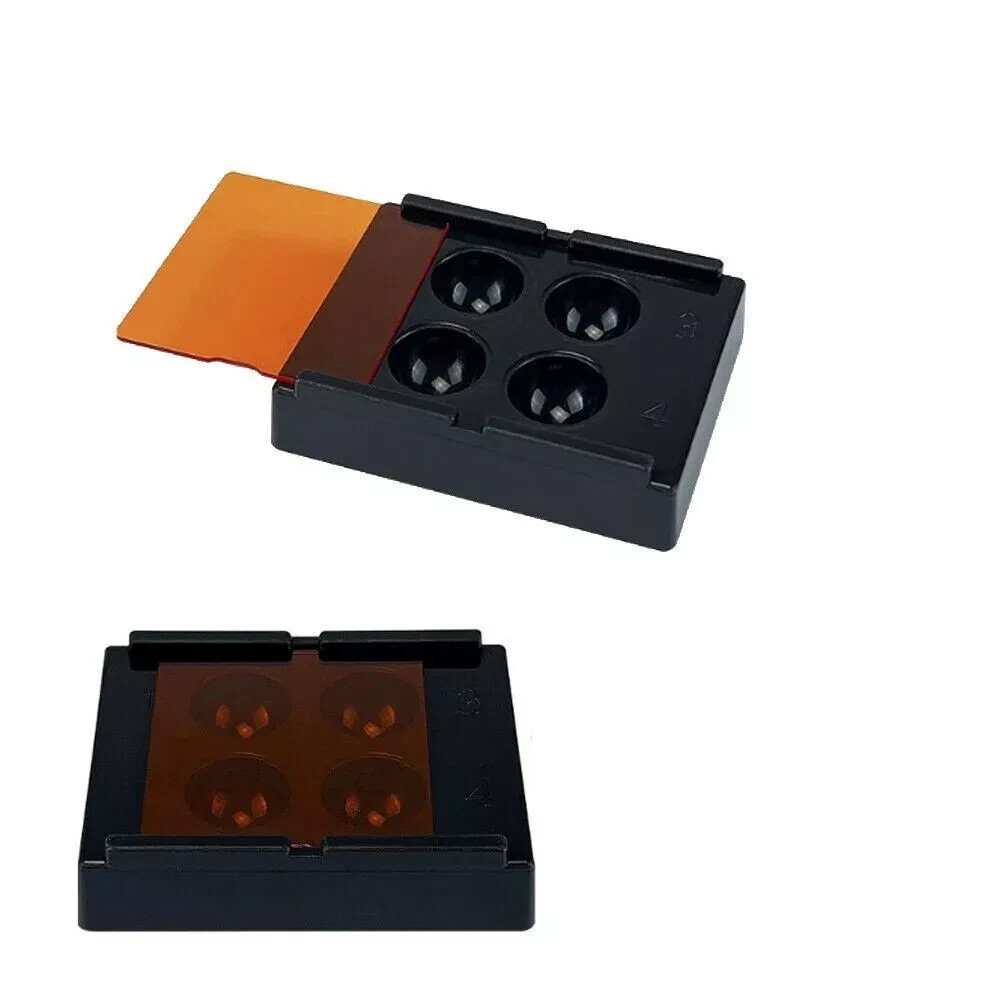 1 Pcs Dental 4 Well Mixing Wells with Light Shield Cover Palette Bonding Tray