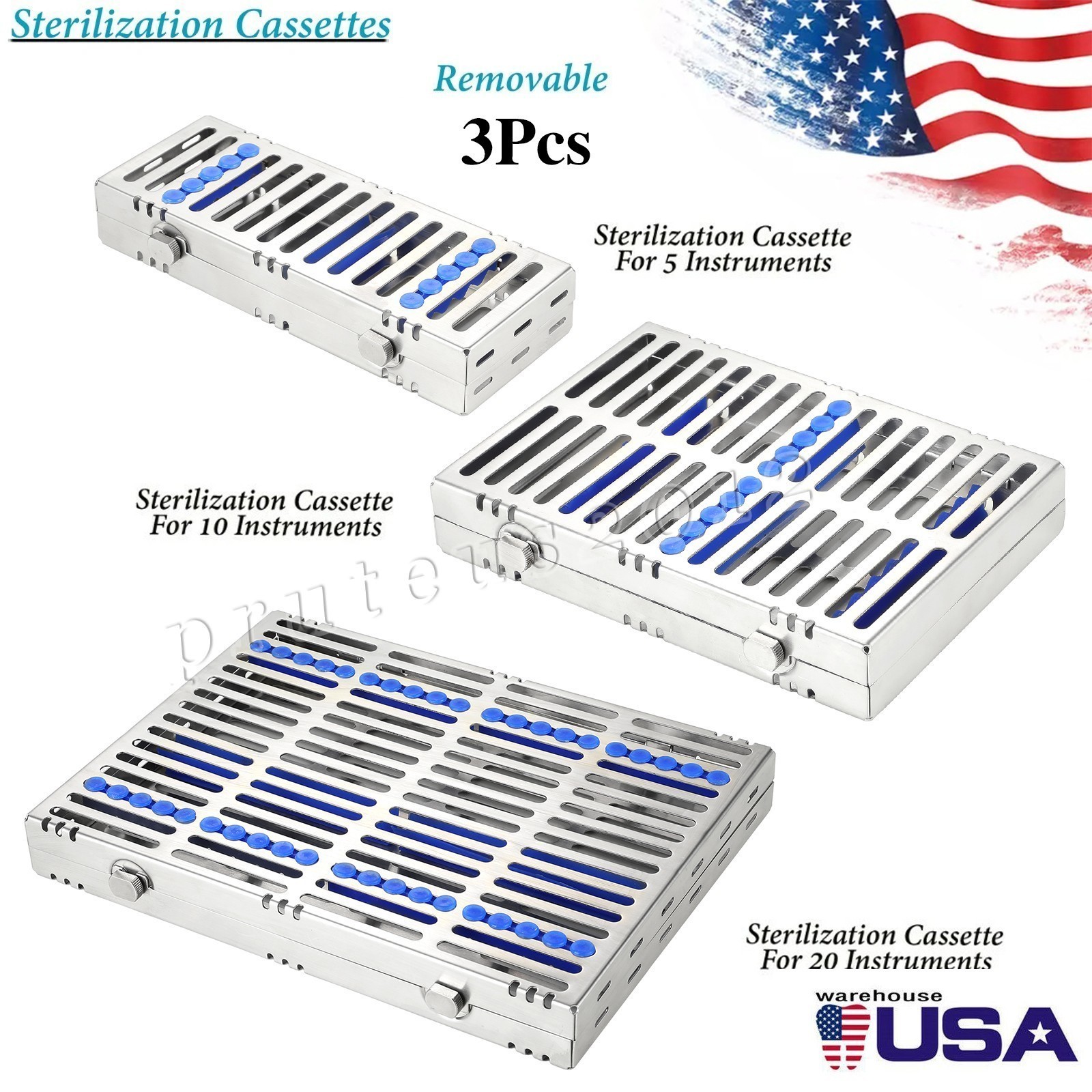 Dental Instruments Cassette Tray Sterilization Box Autoclave Surgical Instrument