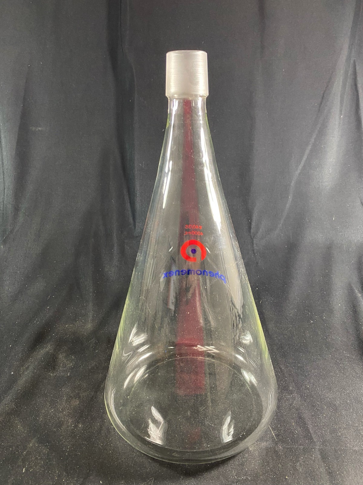PHENOMENEX 4000mL Vacuum Filter Flask 40/35 Glass Joint 47mm Base AH0-3322