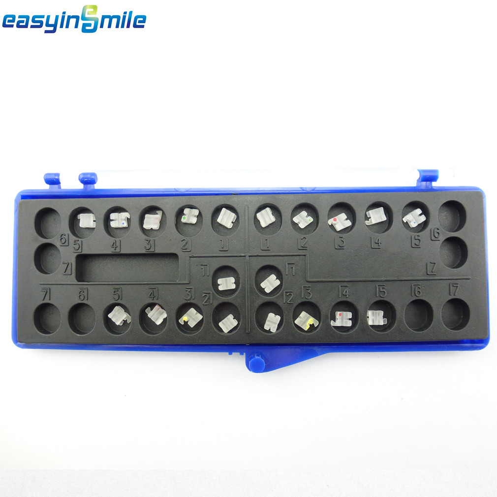 Easyinsmile Dental Ceramic Orthodontic Brackets Clear Roth/MBT 022 20pcs/kit