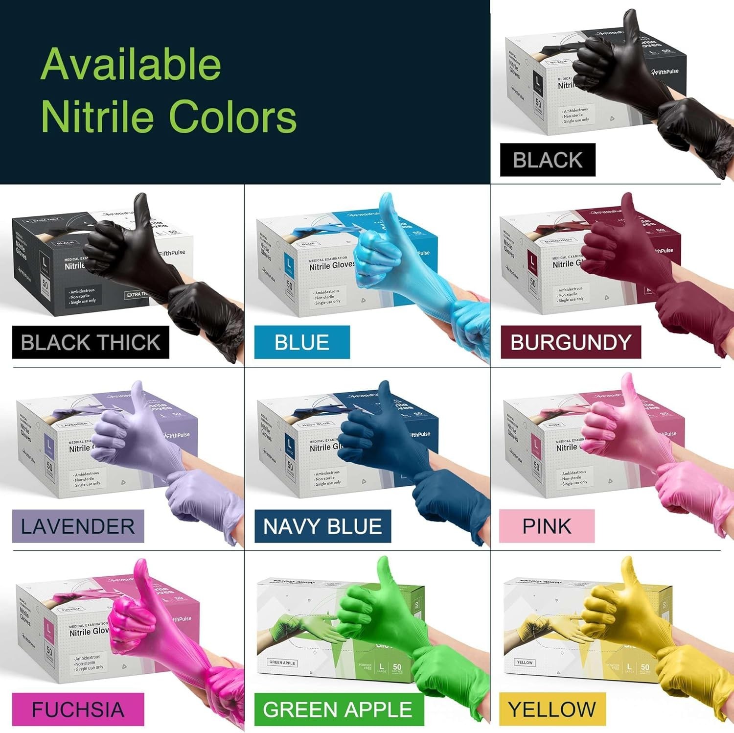 Hot Pink 3 Mil Nitrile Exam Gloves – Unisex, Latex-Free, Pack of 50 for Safety