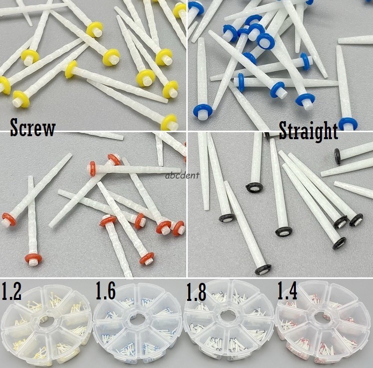 Glass Fiber Post Dental Fiber Post Teeth Restorative 1.2/1.4/1.6/1.8mm 200pcs