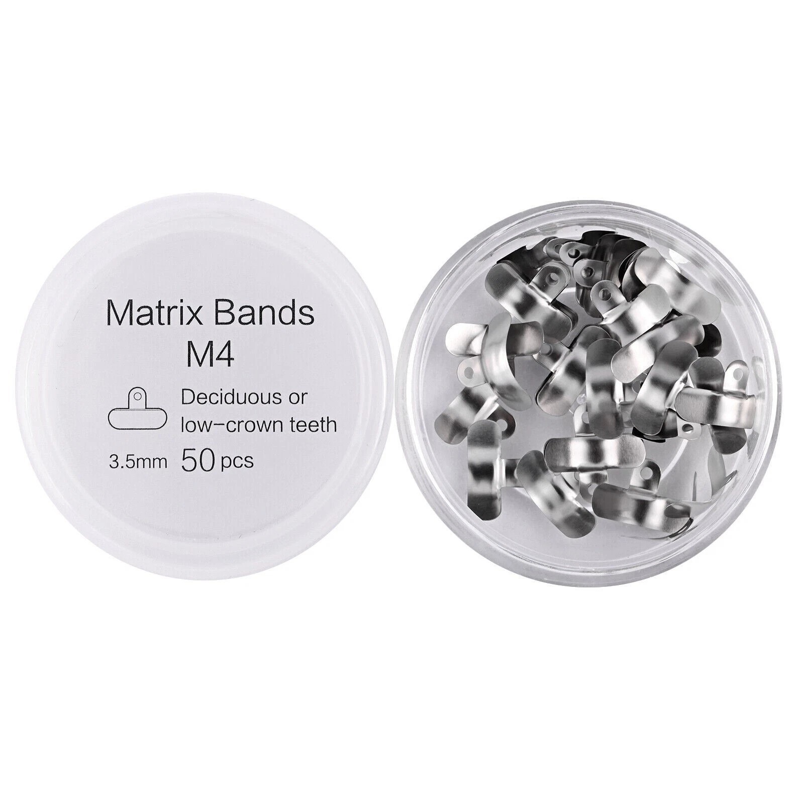 50 Pcs/Box Dental Sectional Contoured Matrice Refill Metal Matrix Bands M4 Type