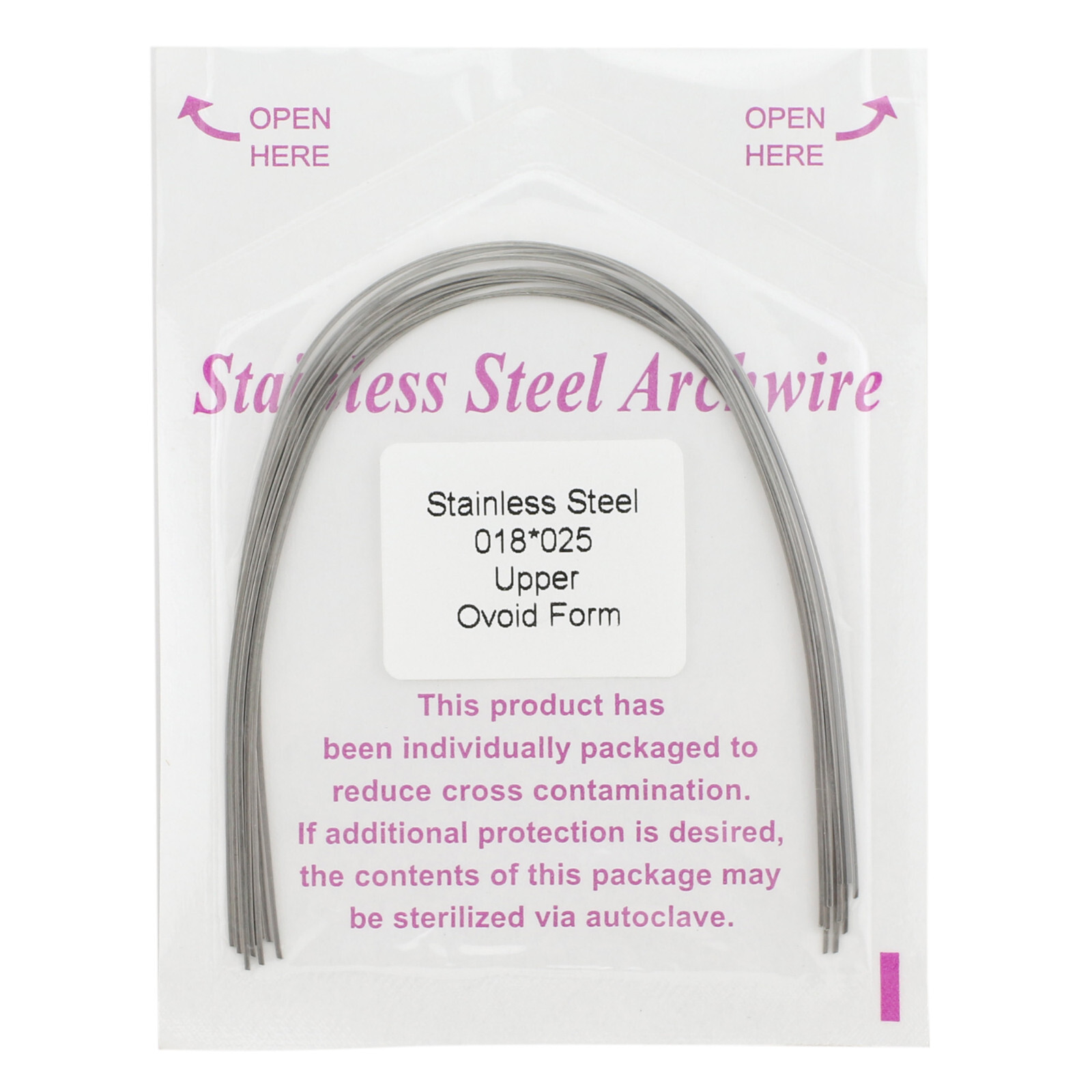 100pcs Dental Ortho Arch Wire Natural Niti Stainless S Round Rectangular Ovoid