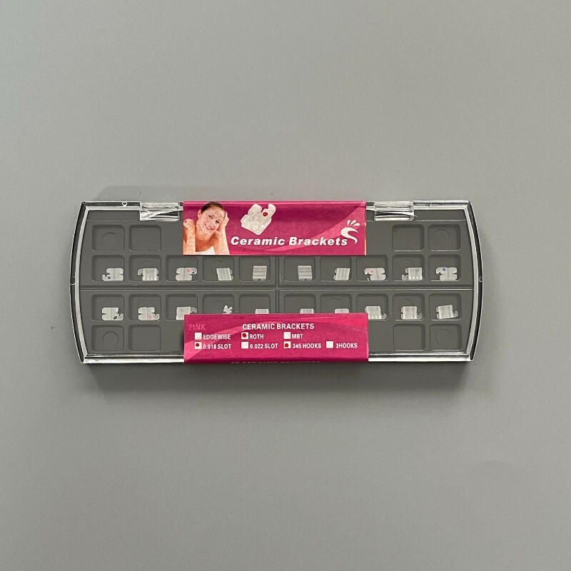 Dental Orthodontic Ceramic Brackets Braces Mini Roth/MBT 022/018 Slot 345