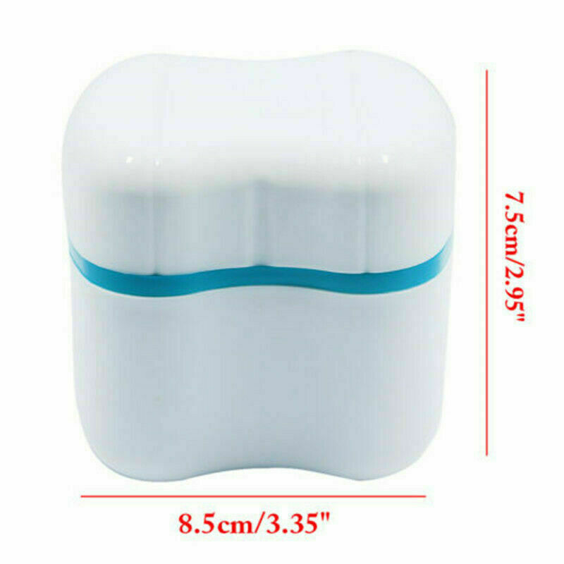 Denture Box Case Dental False Teeth Cleaning Container Rinsing Hold Basket 1 Pc