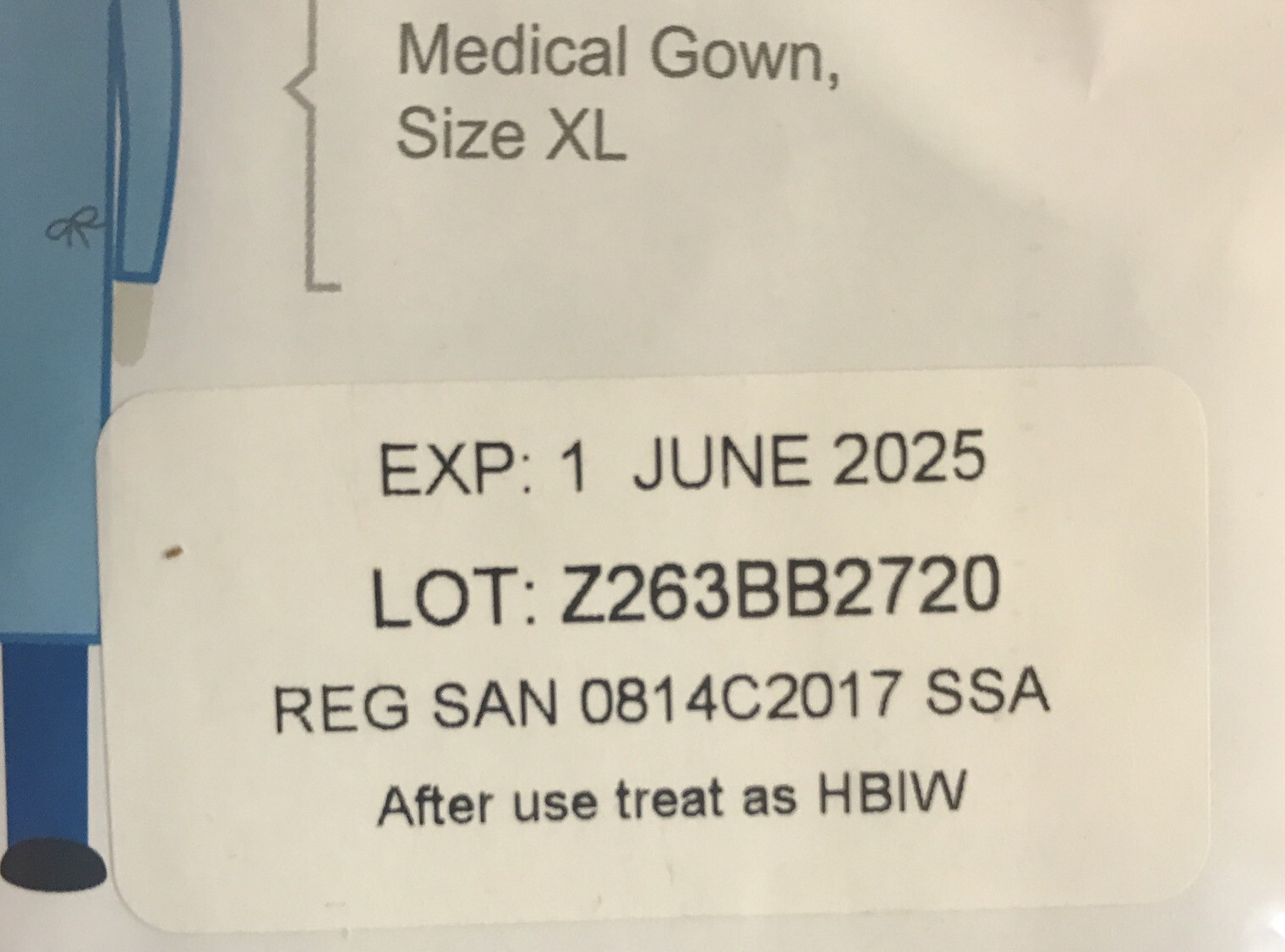 HINDERNIS ASTM LEVEL 3 MEDICAL GOWN, STERILE PACKING XL BOX OF 50!!