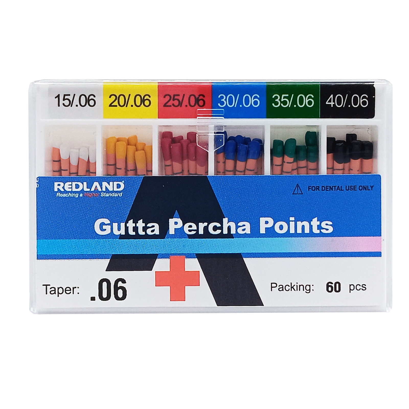 REDLAND MM Marked Endodontic Gutta Percha Point .02/.04/.06 Taper All Size 15-40