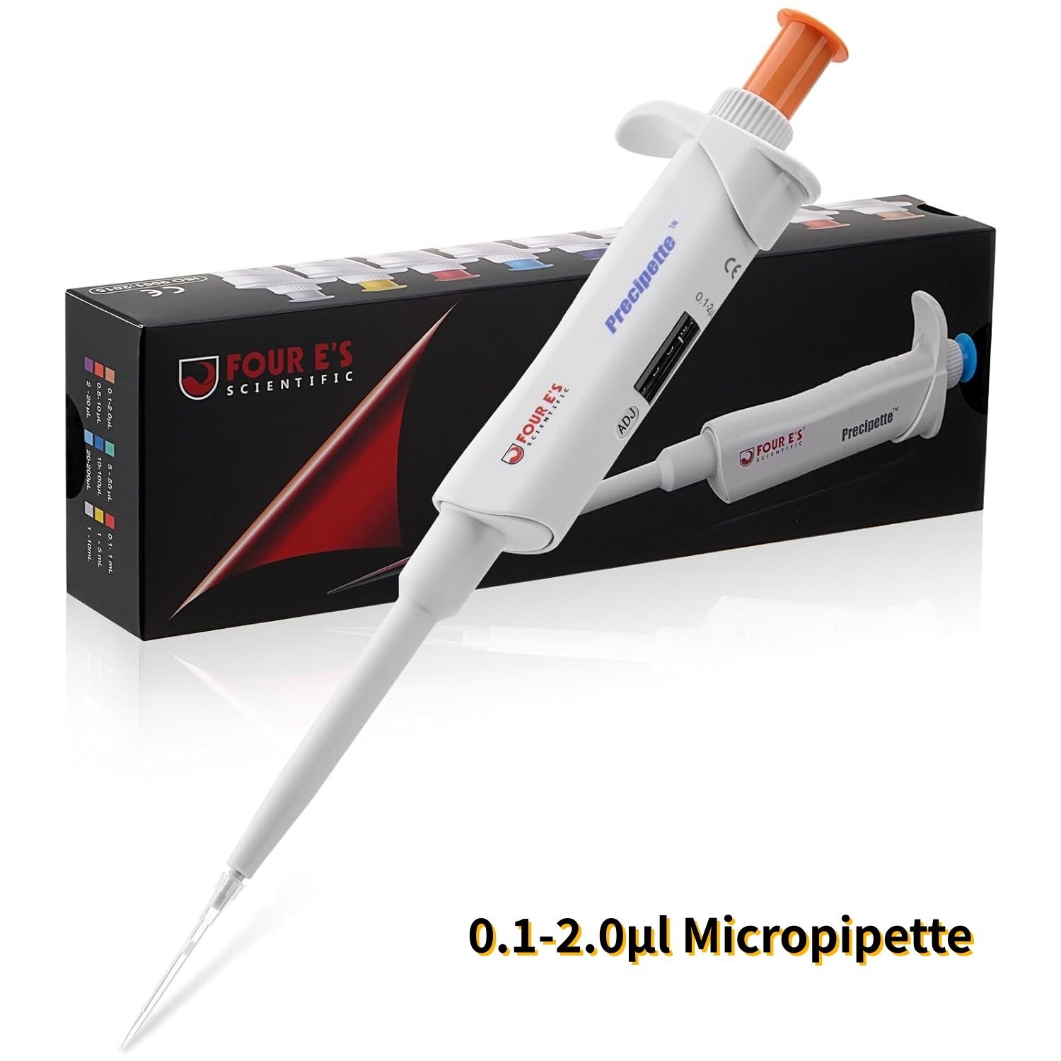 0.1-1000μL Single-Channel Micropipette with Color-Coded Top,9 Specifications,New