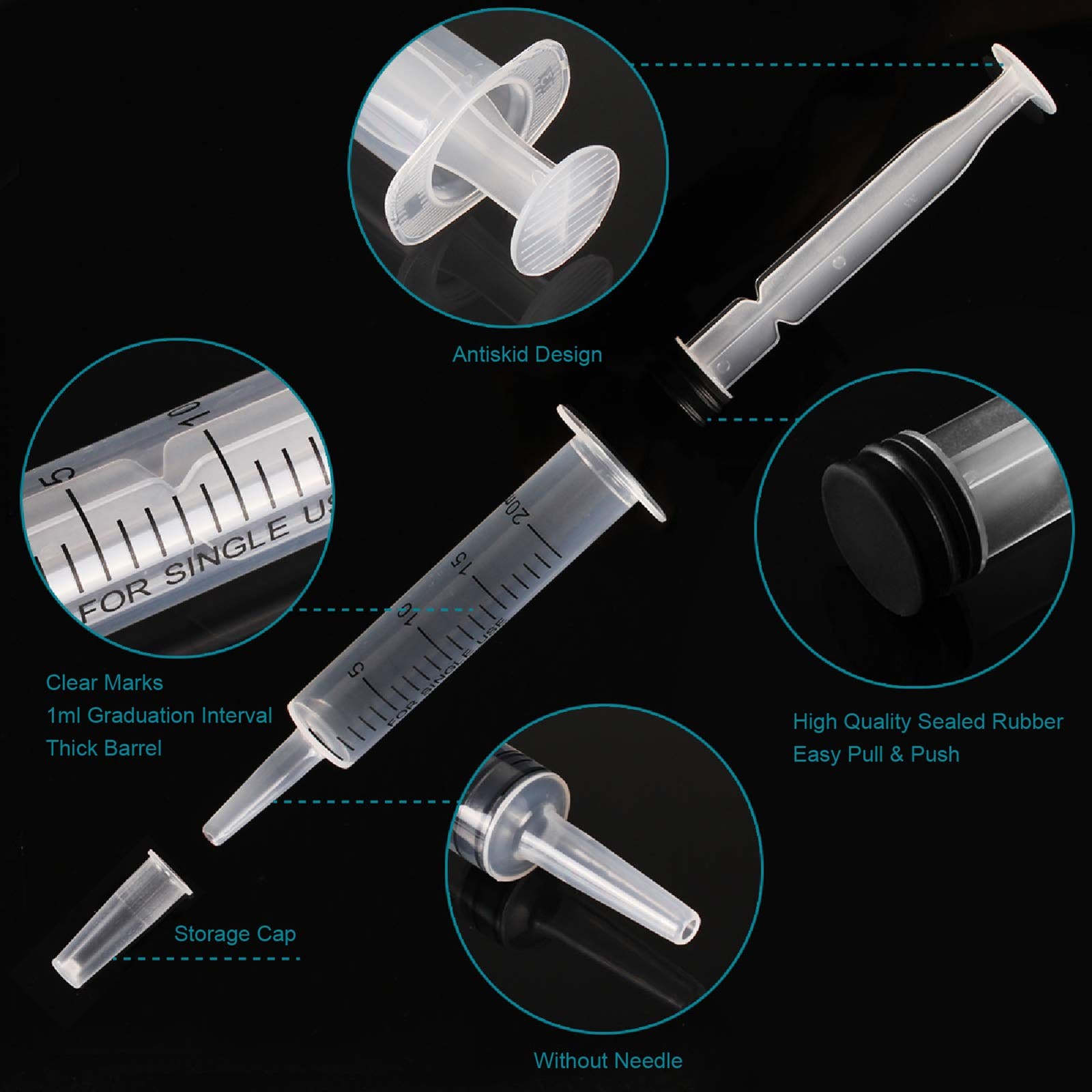 60ml + 20ml Syringe for Liquid set – Syringes without Needle 20+60ML, 20+60ml