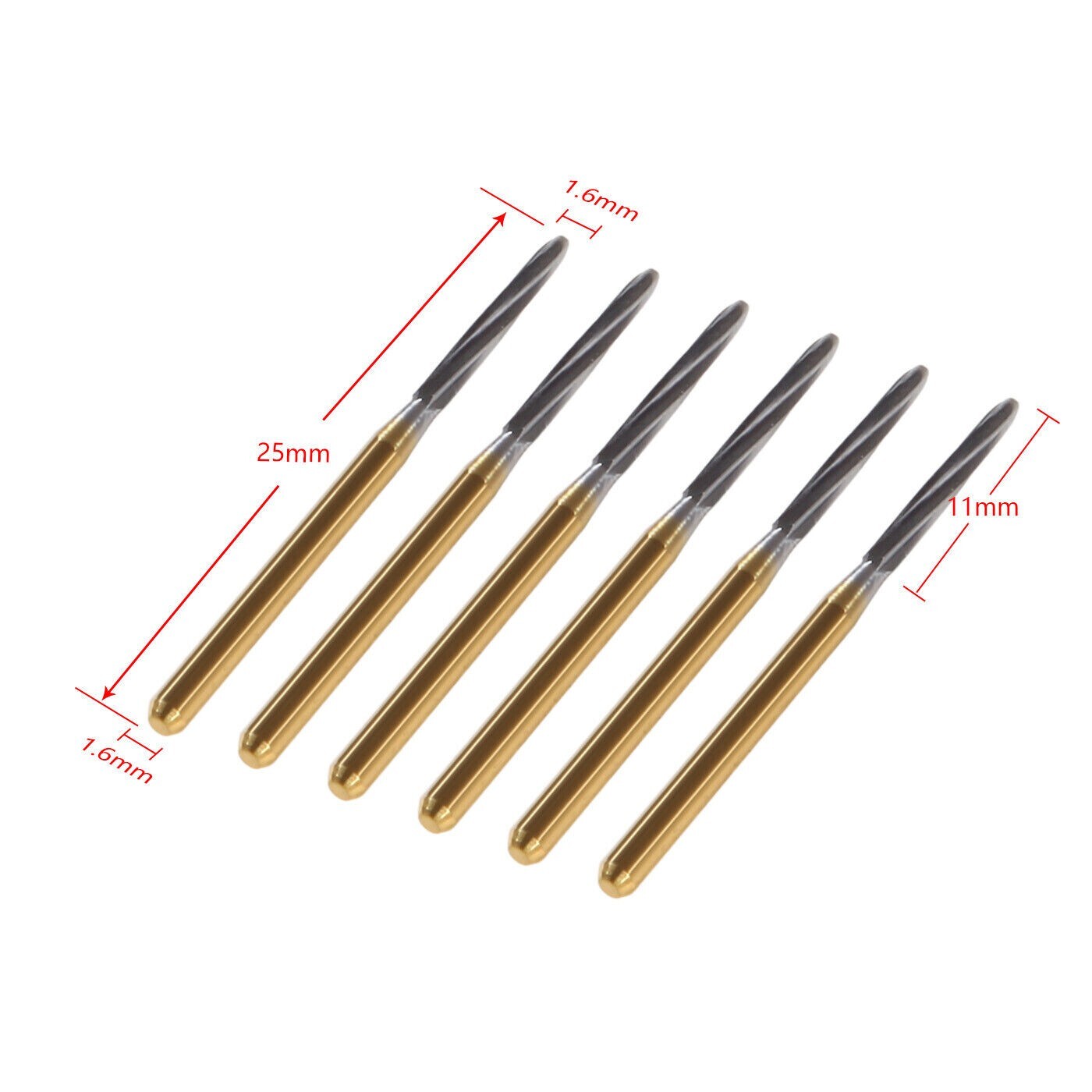 Dental Zekrya Carbide Tungsten Bone Cutters Finishing Burs FG 28mm/25mm USA