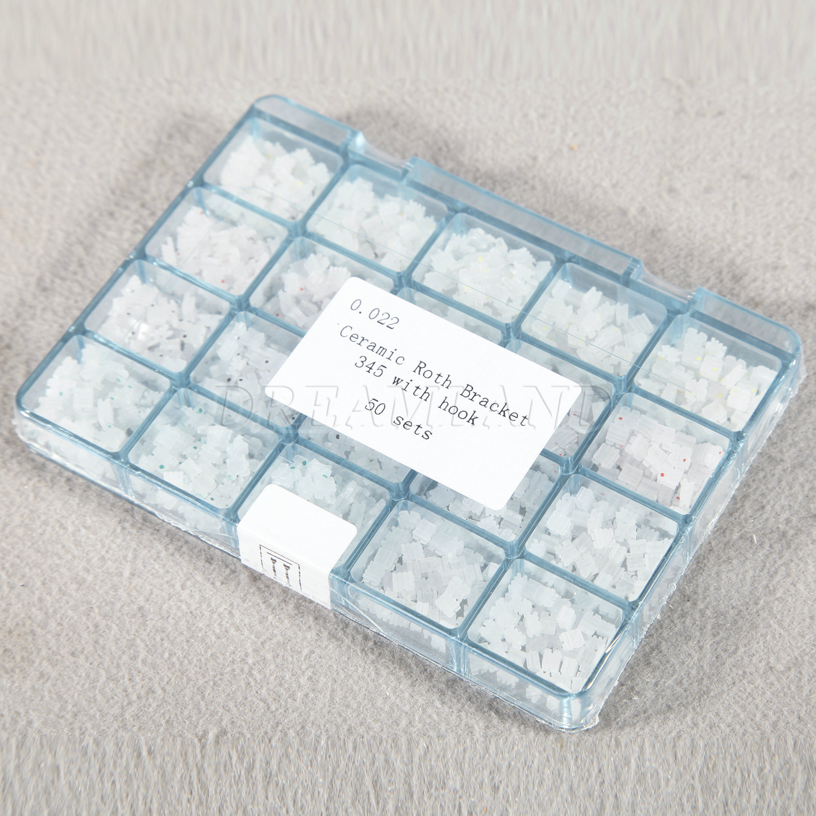1000pcs/Pack Ceramic Braces Bracket 5*5 hooks 3 4 5 Orthodontic Roth.022 AQ-K