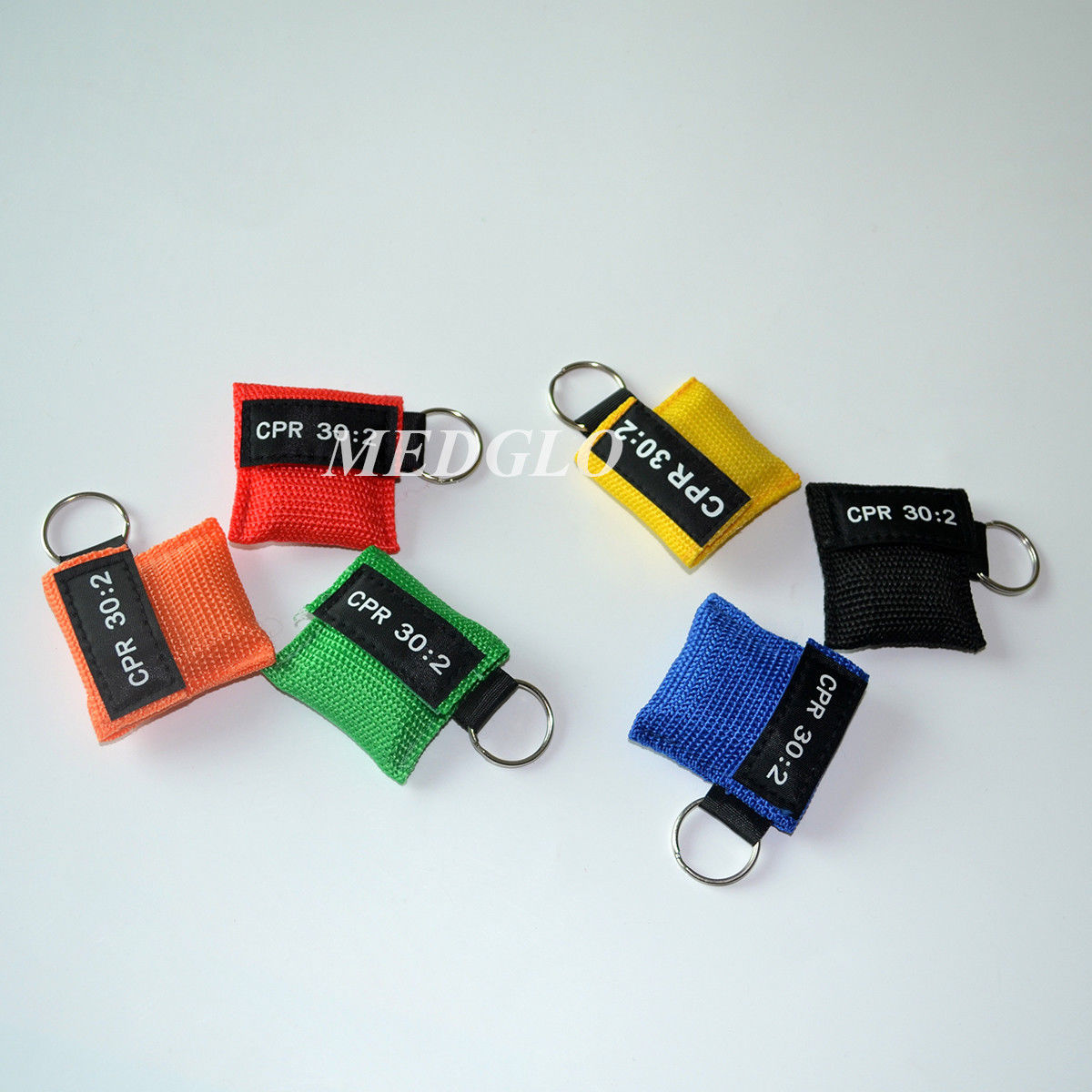 6pcs CPR First Aid CRP Face Shield 6 Colors CPR Breather Valve Face Shield