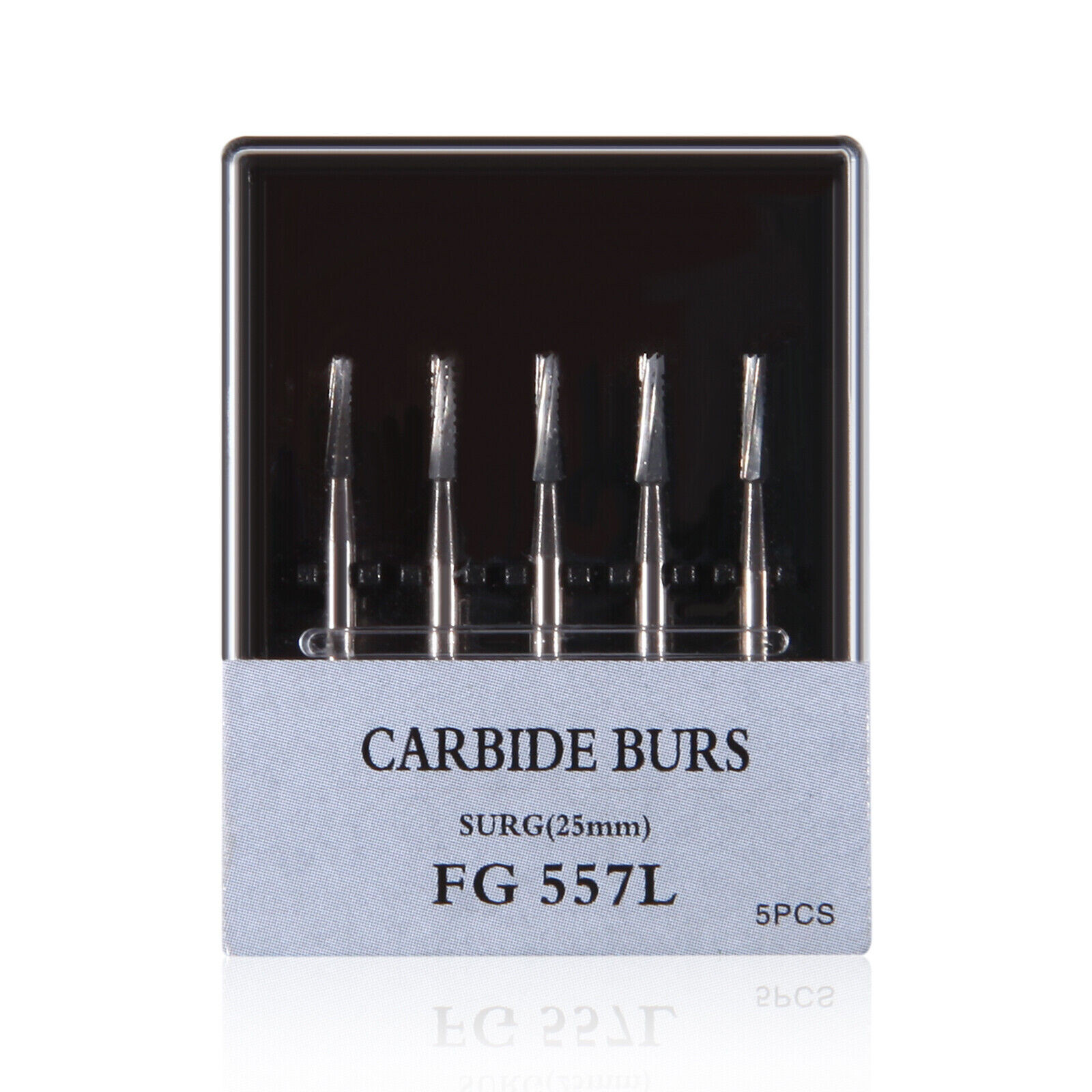 5 boxes Carbide Surgical Burs FG 557L SURG 25mm Bur for High Dental Handpiece US