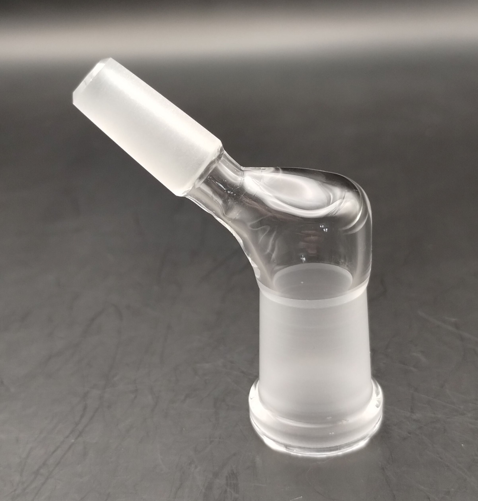 14mm – 10mm 45 Degree Angle Glass Ground Joint Attachment Adapter GonG Elbow