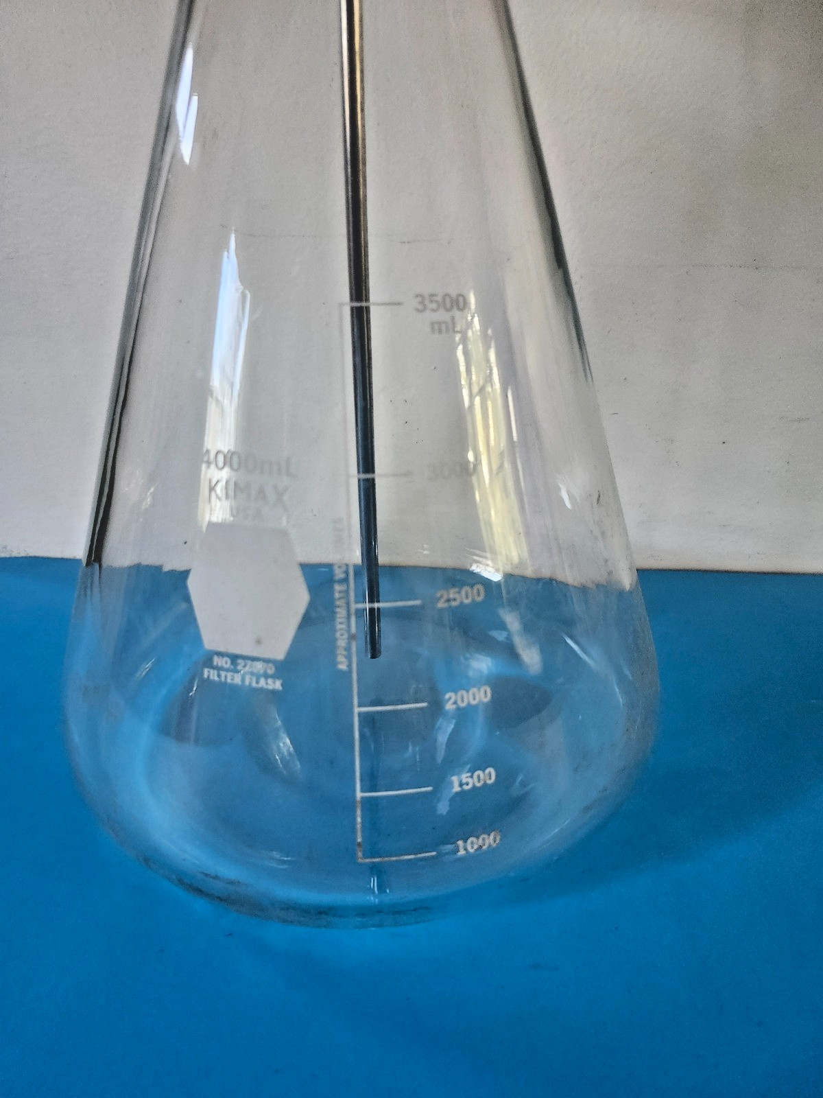 KIMAX 4000 mL no. 27070 Filtering Flask with tube and stopper