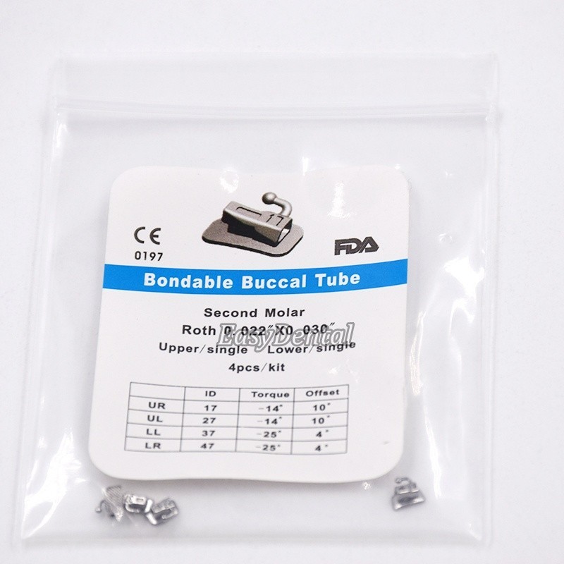 1040 Dental ligature Ties Buccal Tube MBT Roth Edgewise 1st 2nd 018 022 Bondable