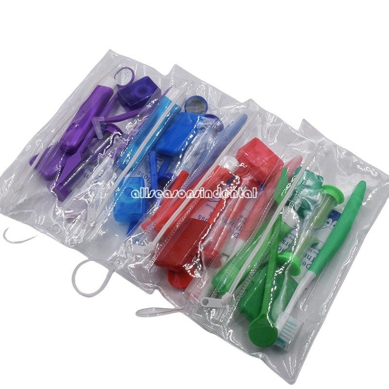 4 Colors Dental Orthodontic Brush Ties Toothbrush Brush Floss Oral Care Kit