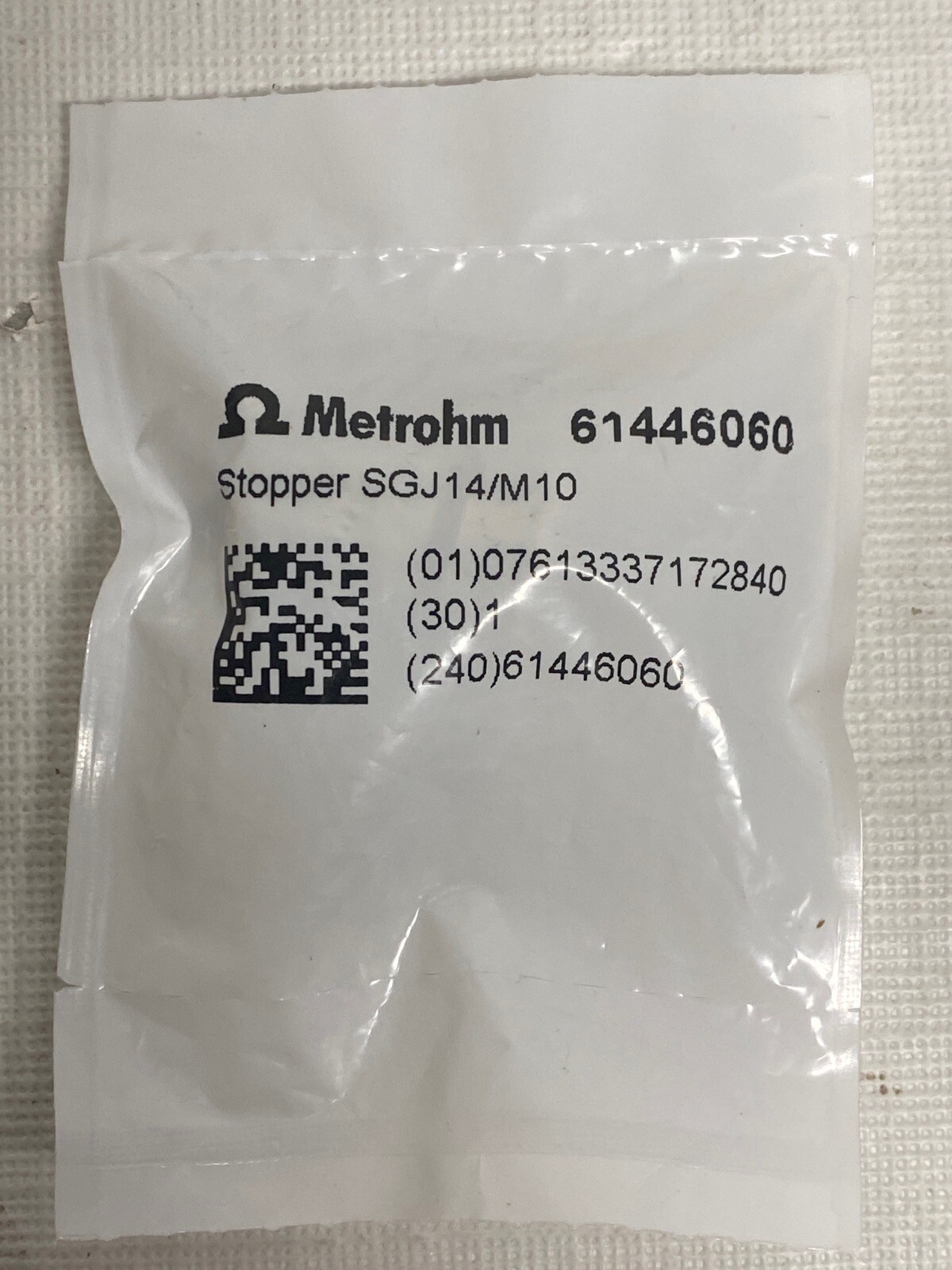 METROHM Titration Polypropylene Stopper 22mm SGJ B-14/15 M10 6.1446.060