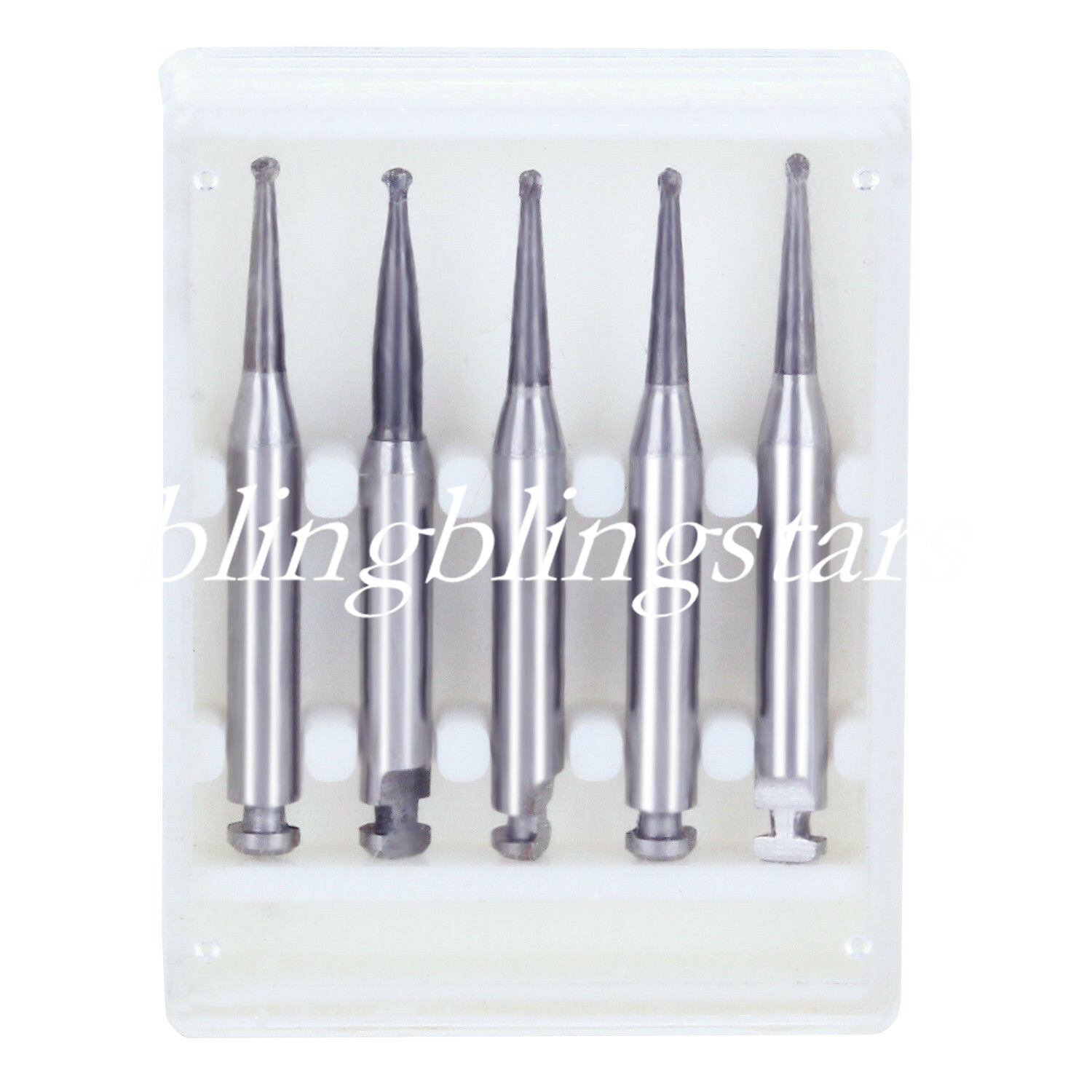 5 Pcs/Box Dental Carbide Bur Round for Slow Speed Latch Type RA#1-#8 Burs Angle