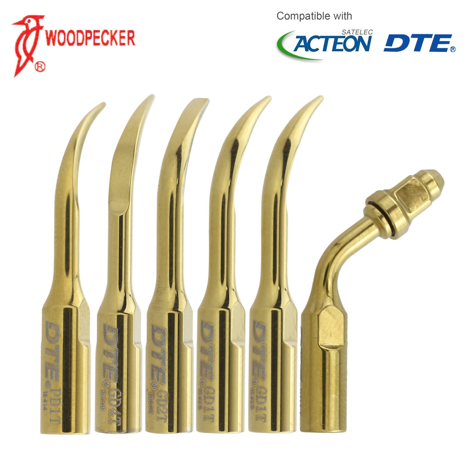 Newtron LED Scaler Handpiece F12609 Woodpecker Piezo Tips GD1 fit Acteon Satelec