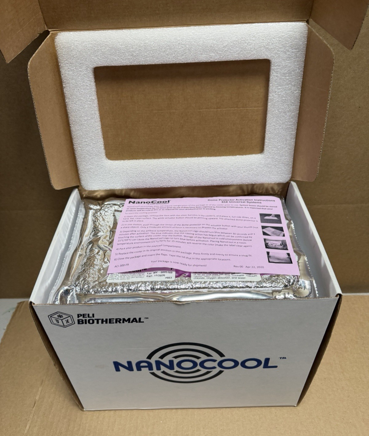 NanoCool Cooling Temp Control Shipping Unit Model 2-85396DP Exp Nov 2026