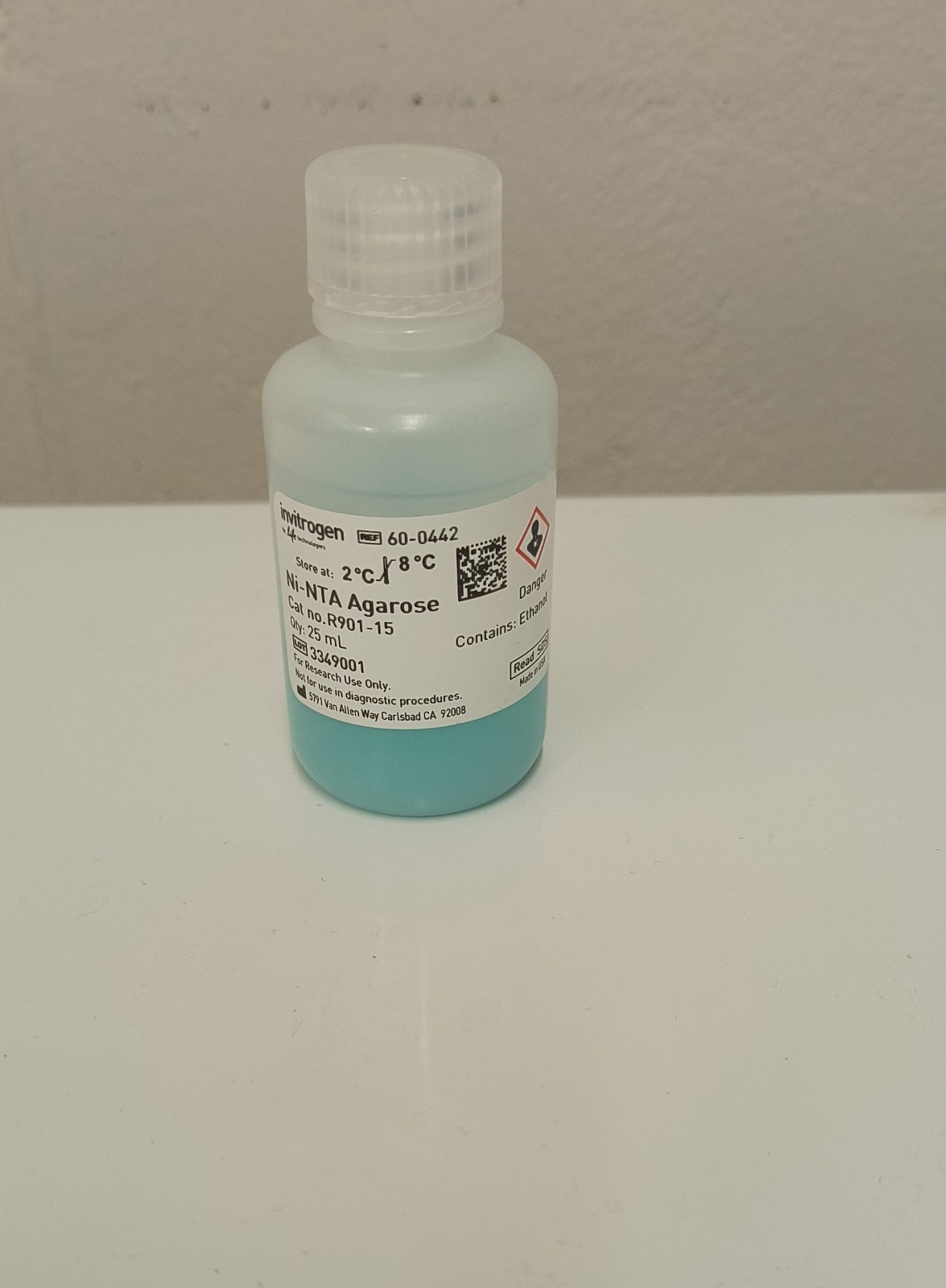 Ni-NTA agarose beads, 25 ml, Thermo Sci R90115, for His tag purifications