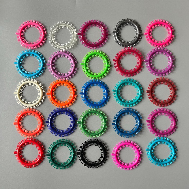 5Pks Dental Orthodontic Elastic Rubber Band Multi-Colored Mickey Ligature Tie CE