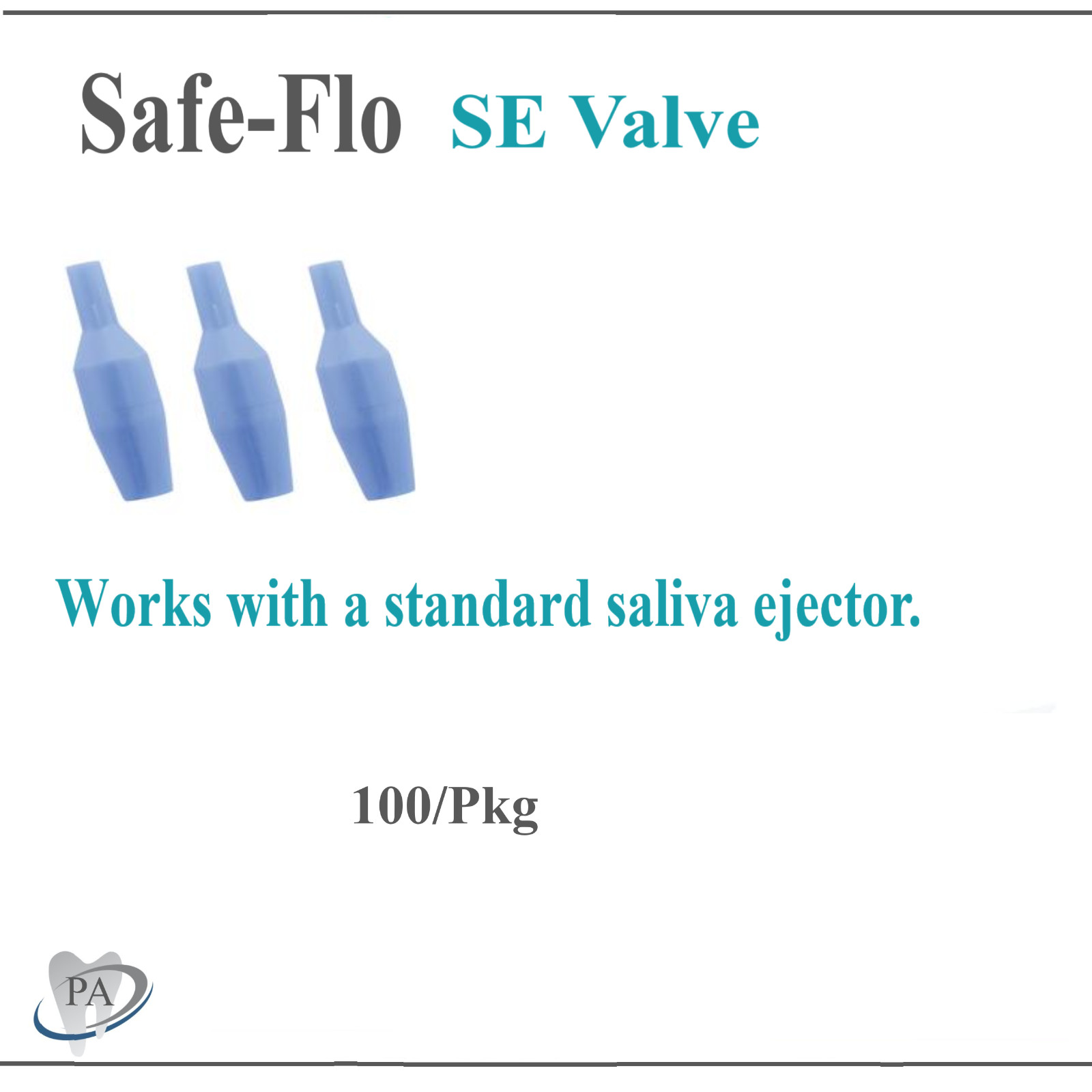 Dental Safe-Flo SE Valve, CROSSTEX SAFE-FLO SALIVA EJECTOR Valve, 100/Pkg