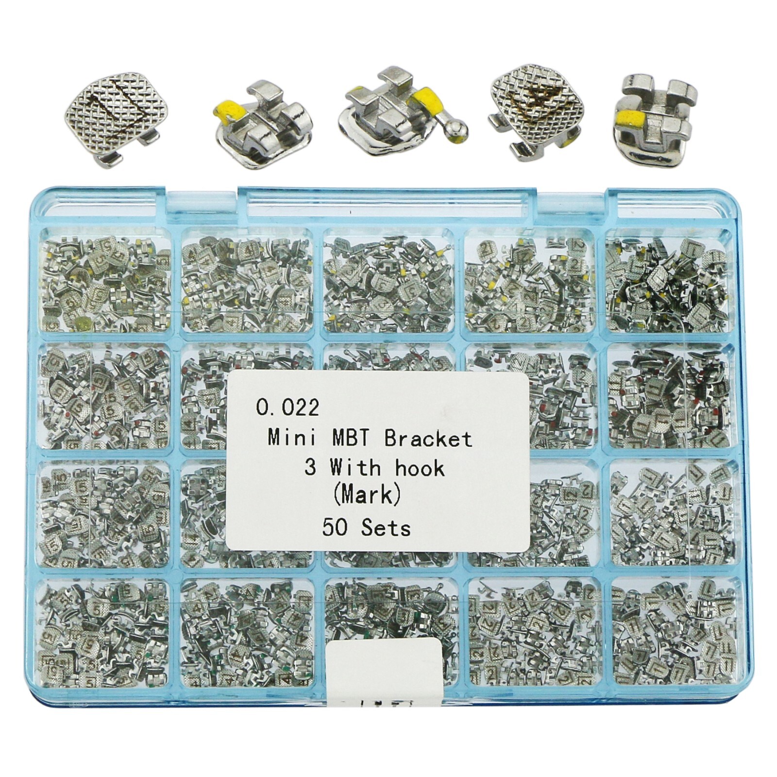 US Dental Ortho Braces Metal/Ceramic Roth/MBT Brackets 018/022 Slot Hooks 345/3