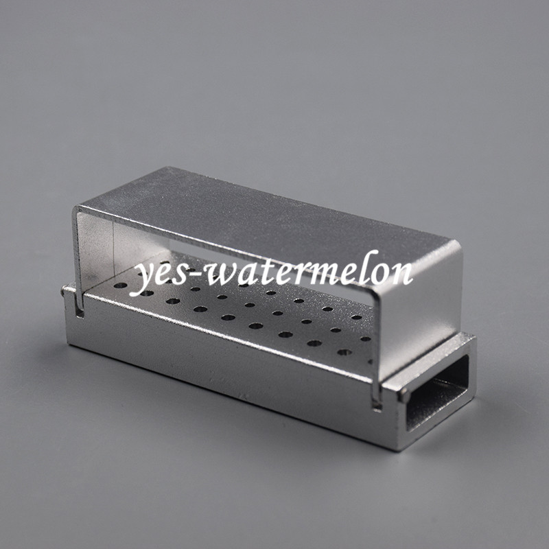 30 Aluminum Dental Bur Burs Holder Block Disinfection Box Autoclave 20+10 Holes