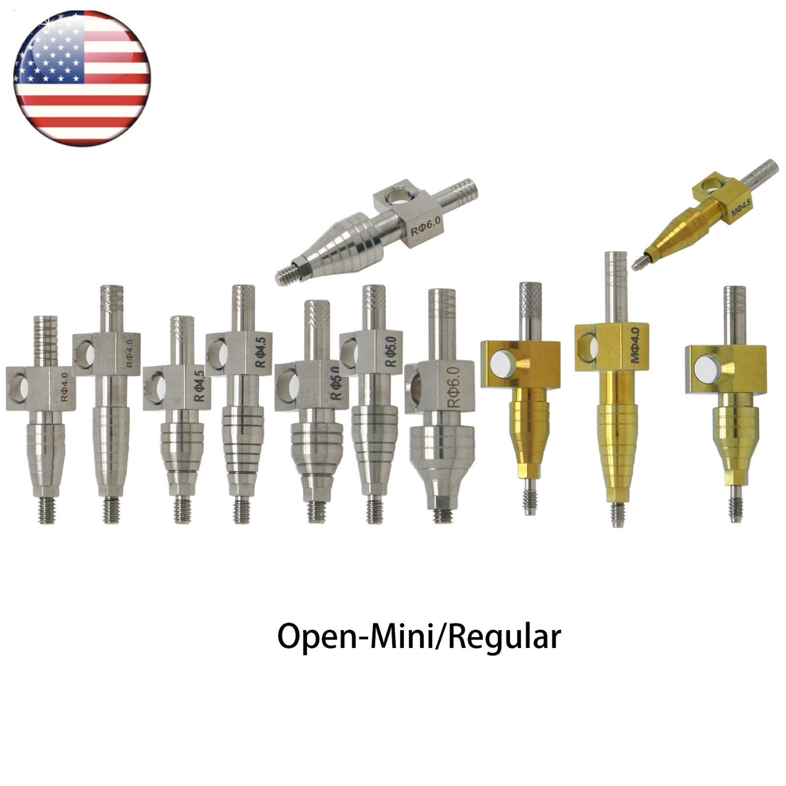 US Dental Hiossen Osstem Transfer Impression Coping Open/Closed Tray Lab Analog